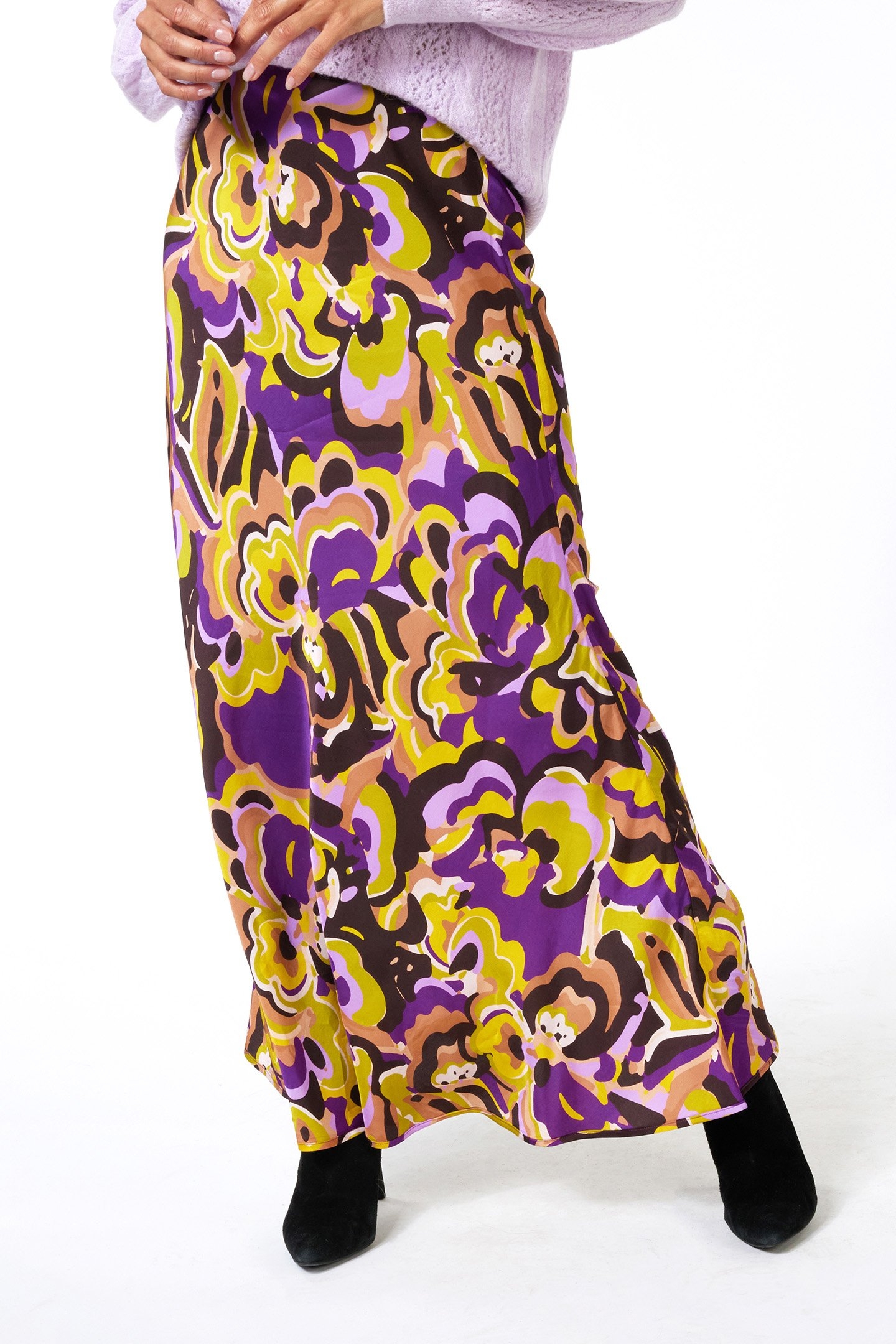 SKIRT LONG FANCY EARTH PRINT 1