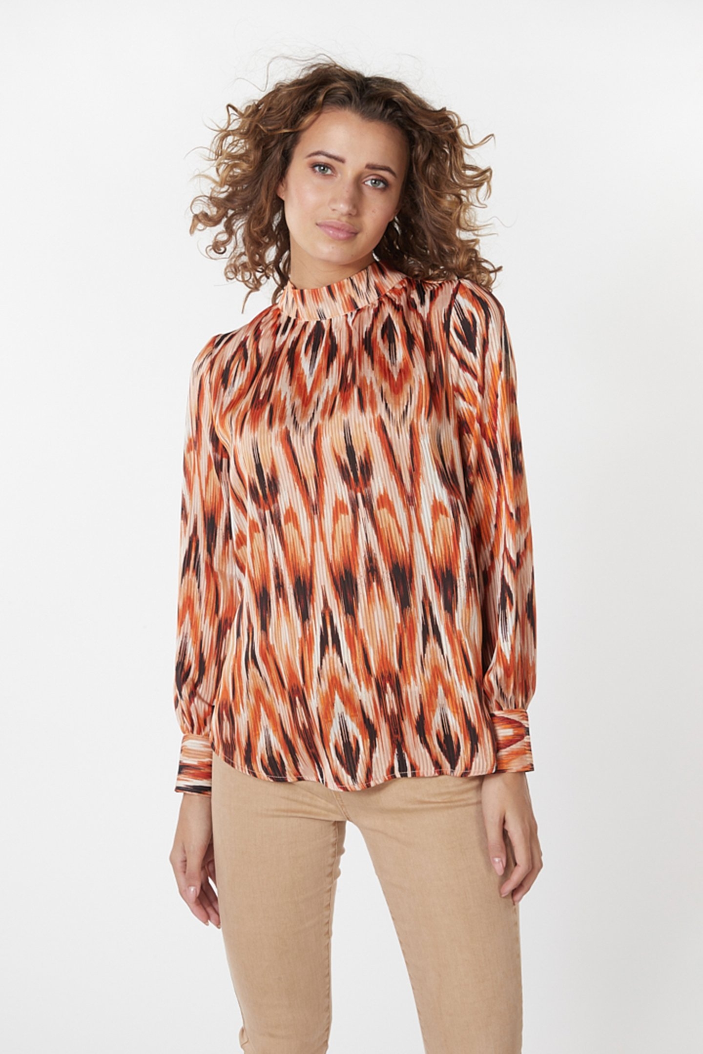 BLOUSE COL ETHNIC SKINS PRINT 1