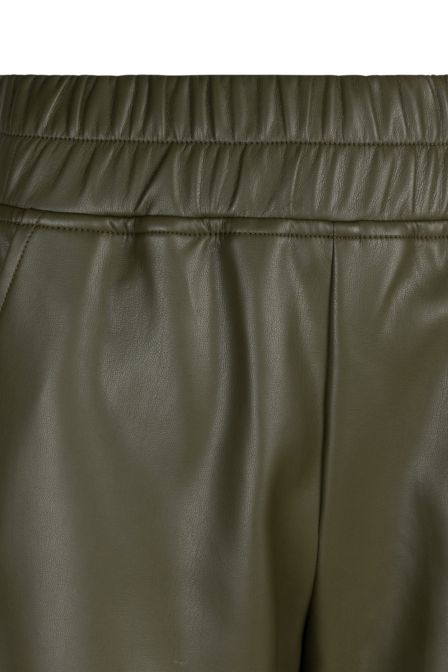 TROUSERS TREGGING VEGAN LEATHER GREEN 6