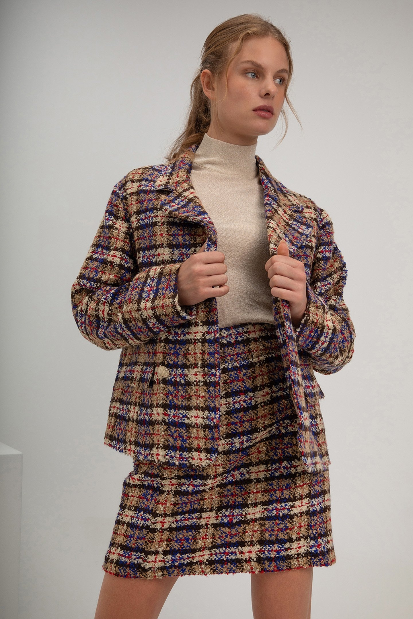 SEM BLAZER CARAMEL PRINT 4