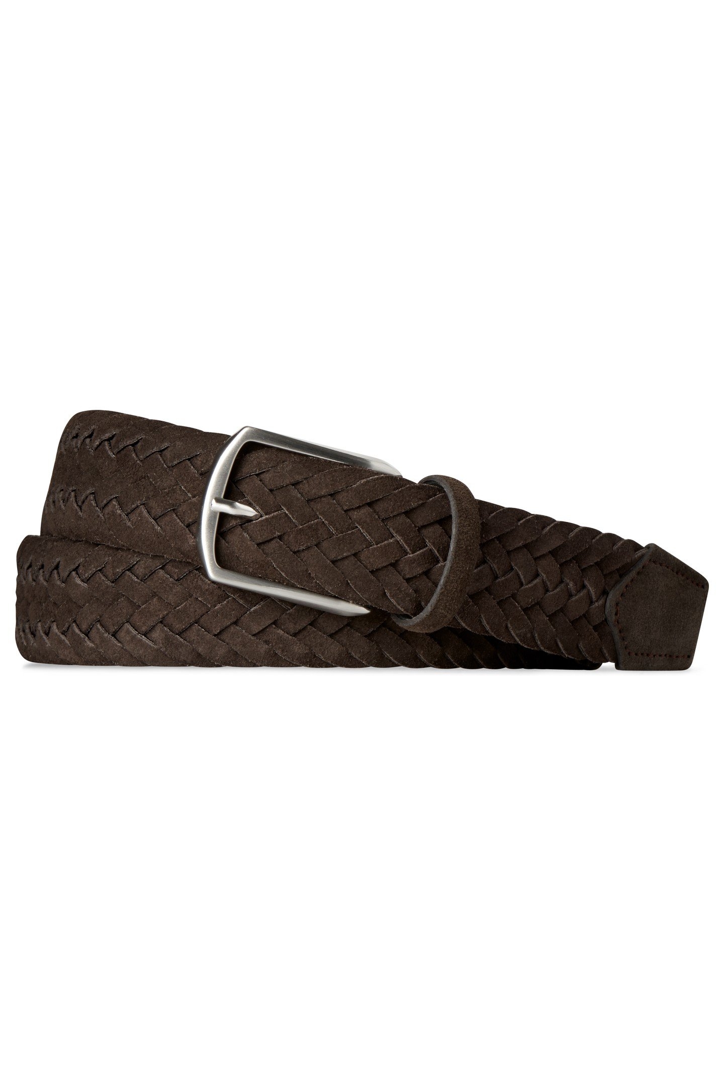 BELT-SUEDEBRAIDED-BROWN BROWN 1