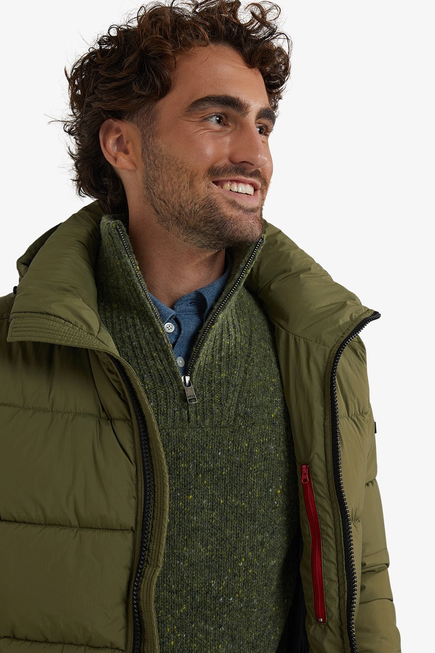 HOODED BOMBER JACKET MOSS GREEN 4