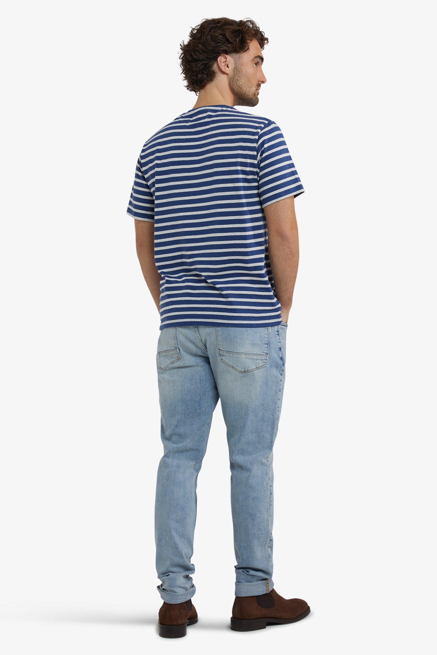 STRIPE T-SHIRT WORKER BLUE 3