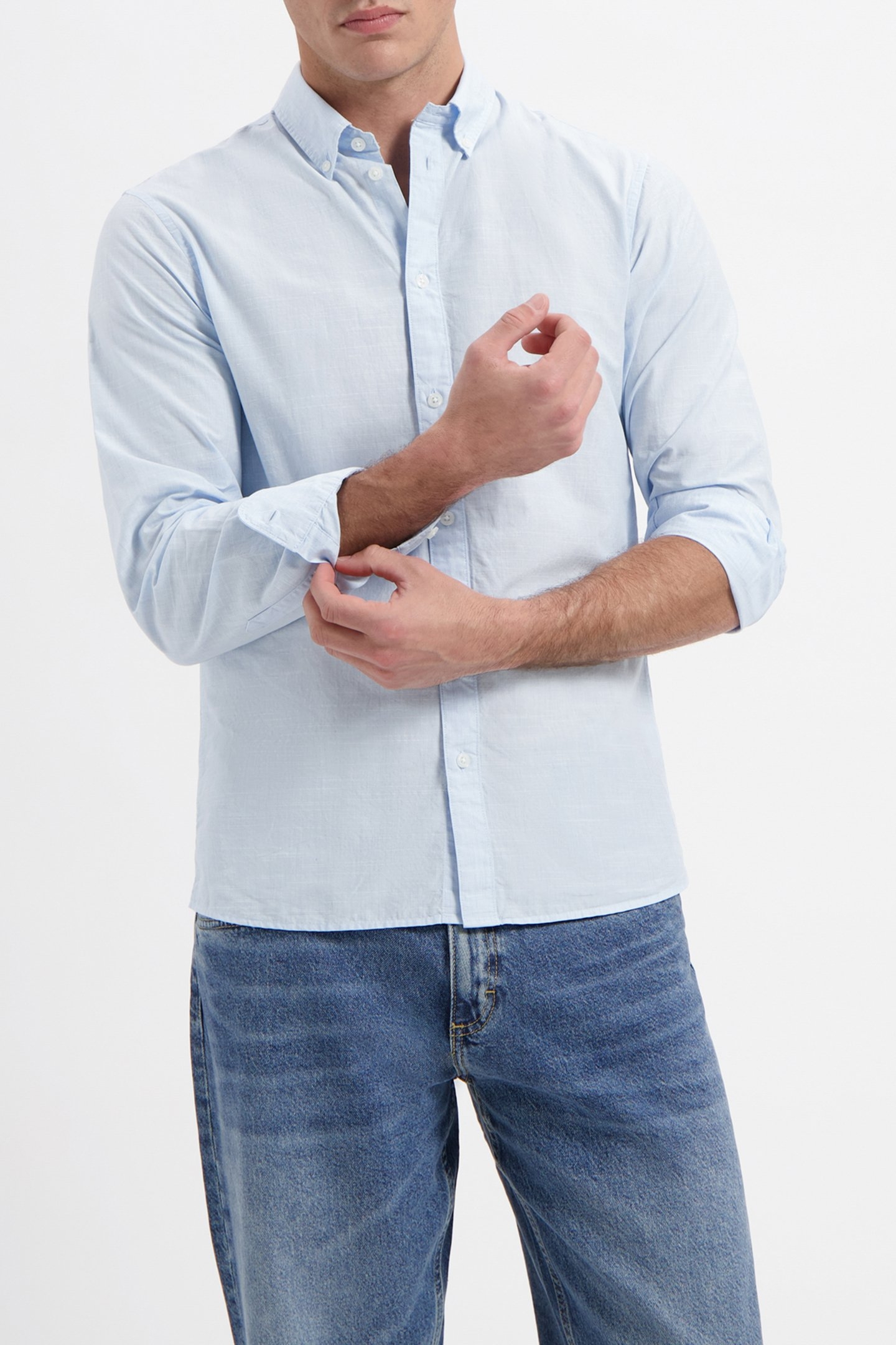 WAL – JAMES SHIRT LIGHT BLUE LINEN 1