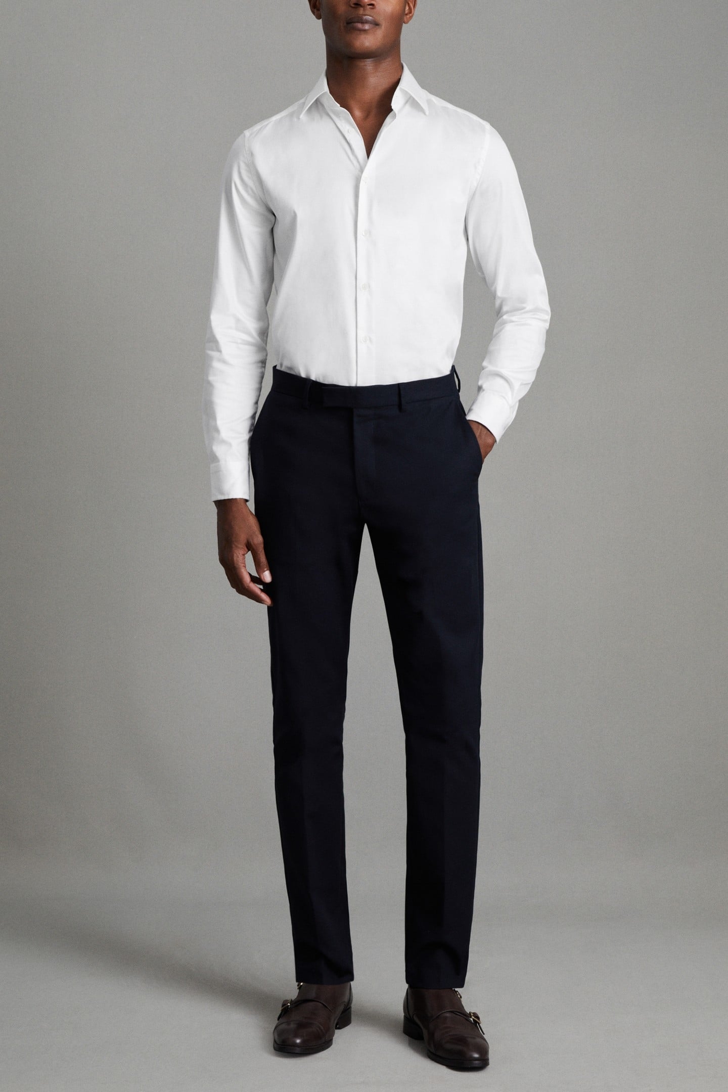 STRETCH SLIM FIT SHIRT WHITE 2