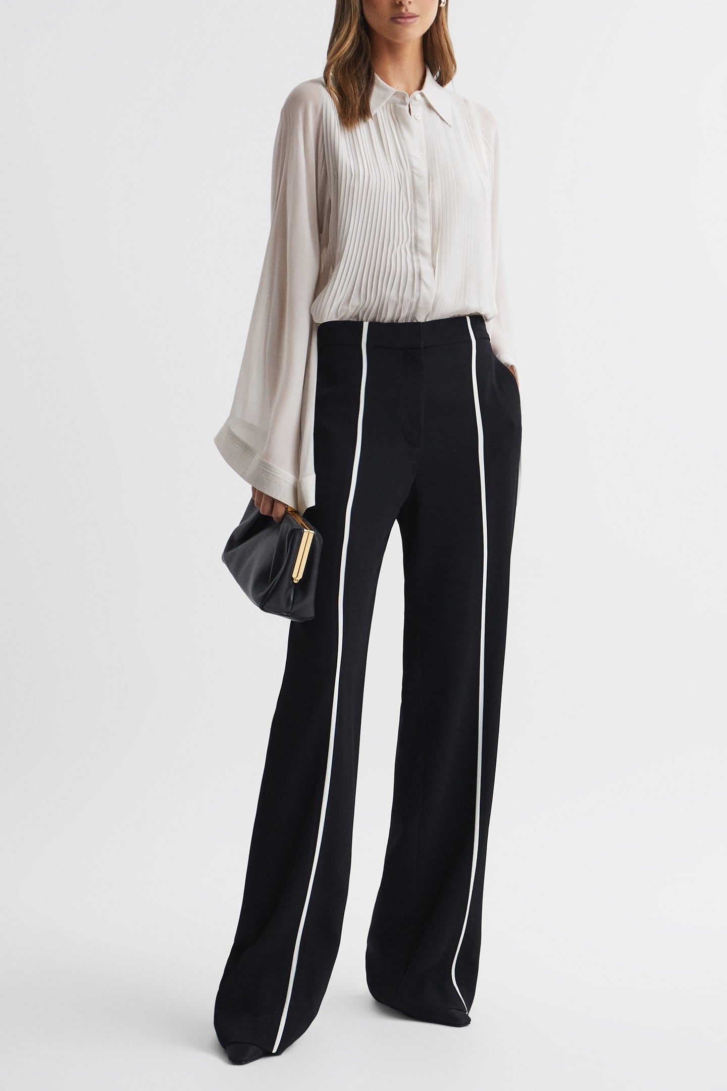 PLEAT DETAIL BLOUSE PALE BLUE 2