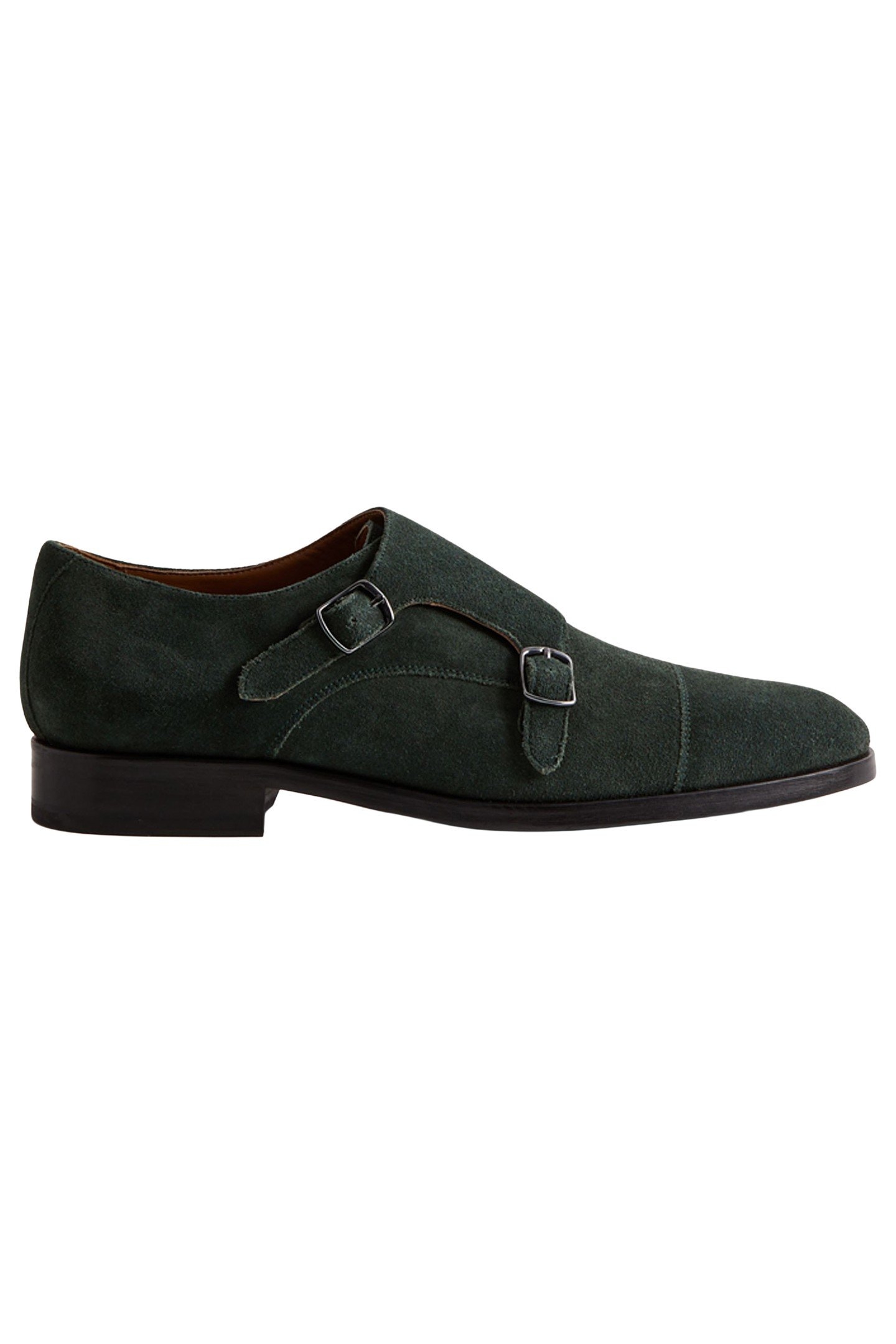 SUEDE DOUBLE MONK SHOES FOREST GREEN 1