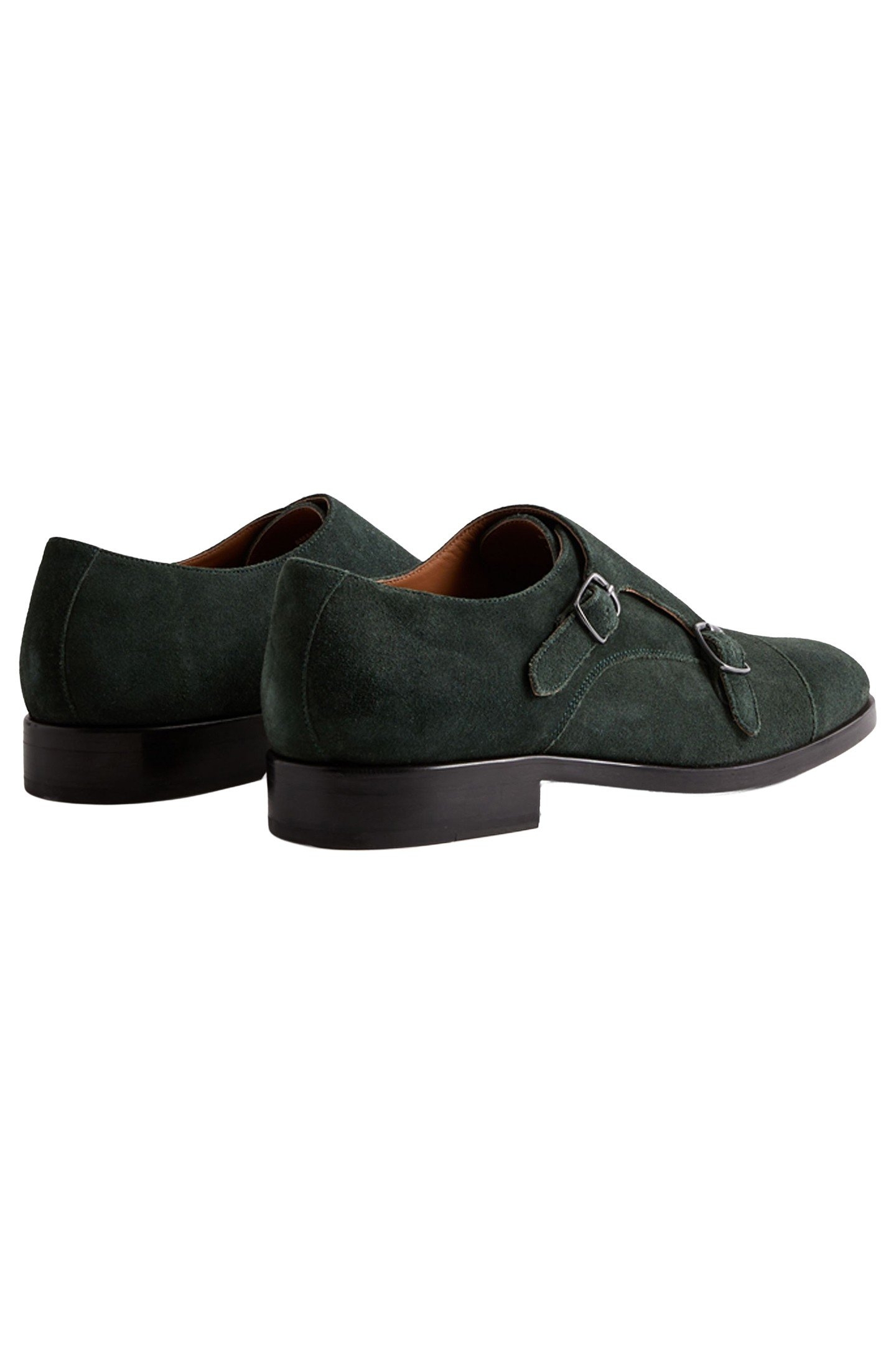SUEDE DOUBLE MONK SHOES FOREST GREEN 3