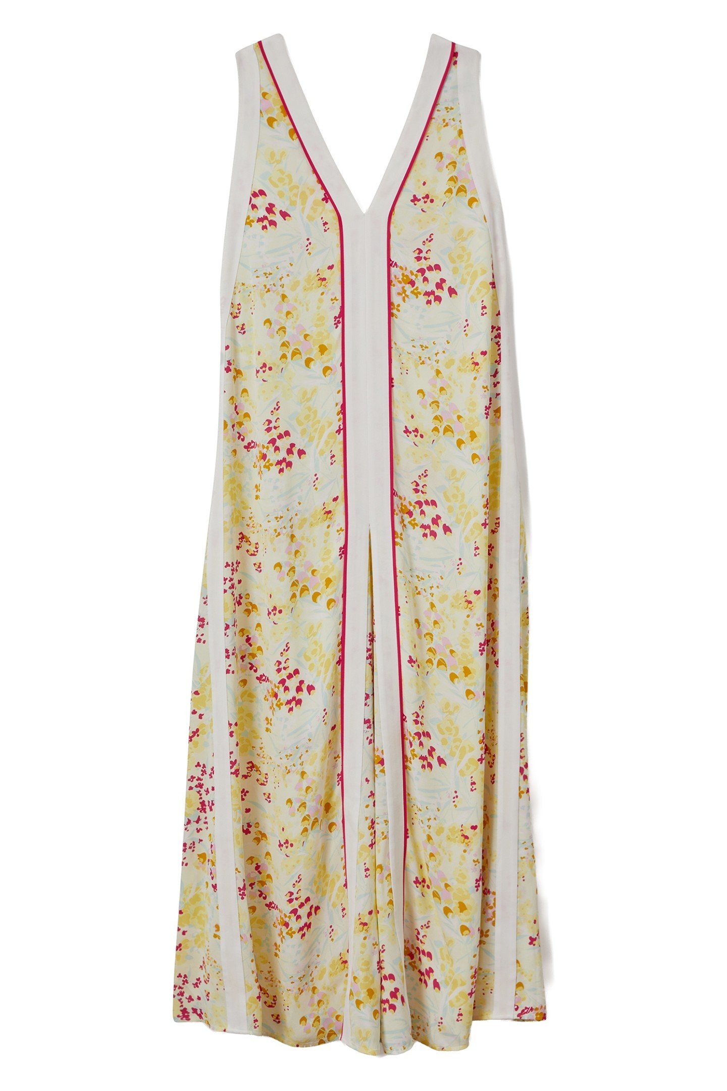 BUTTERCUP PRINTED BLOCK MAXI DRESS PINK/YELLOW 1