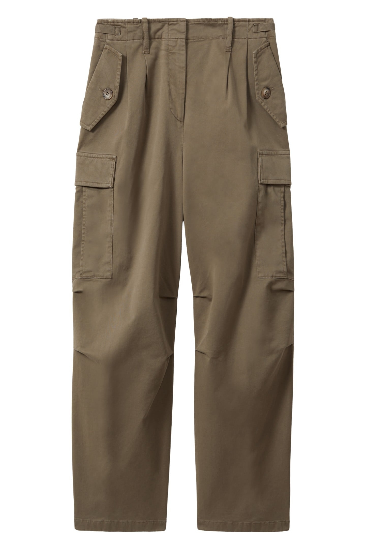 TAPER COTTON COMBAT TROUSER KHAKI 3
