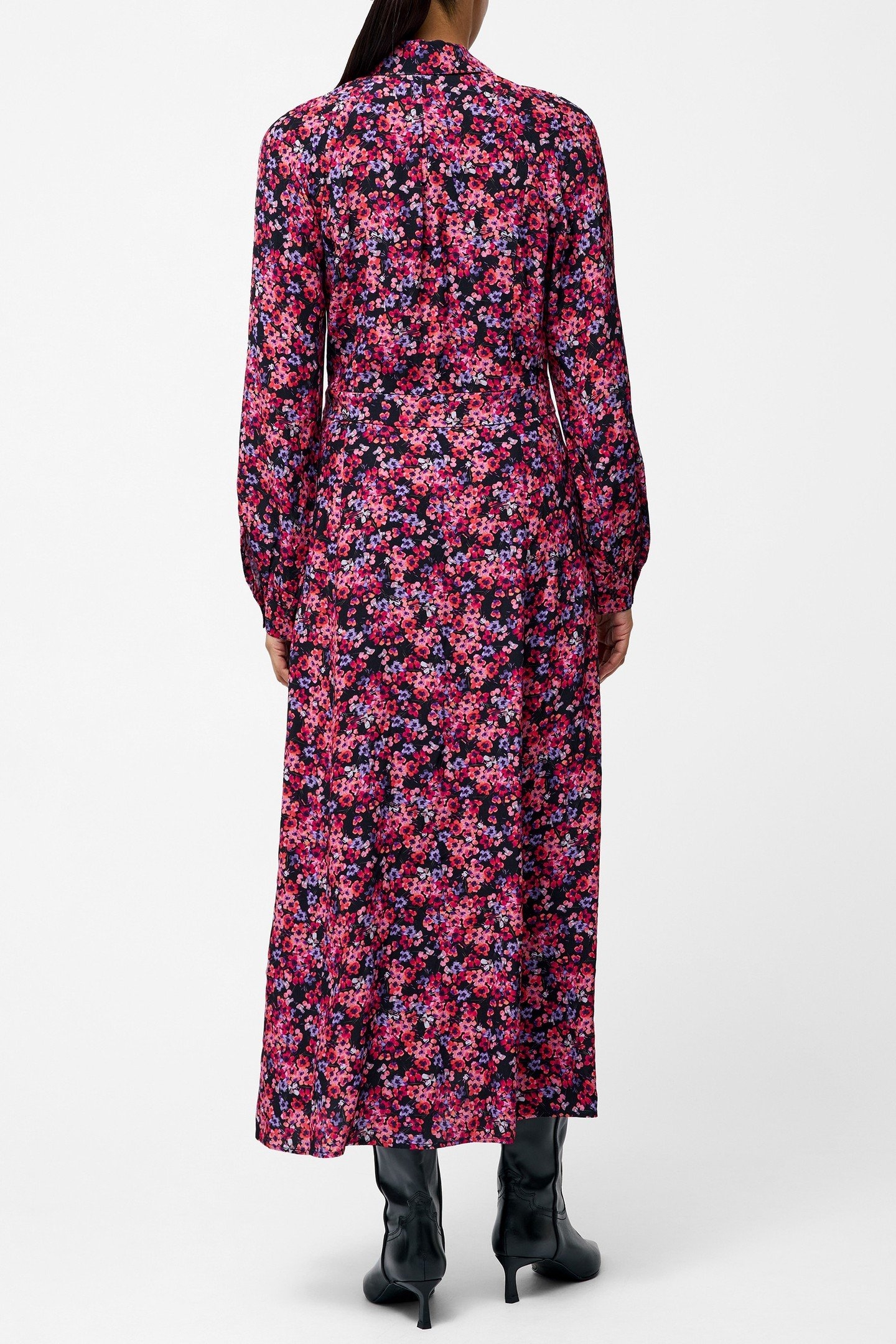 JENNIFER MIDI DRESS BLACK/PINK MULTI 2