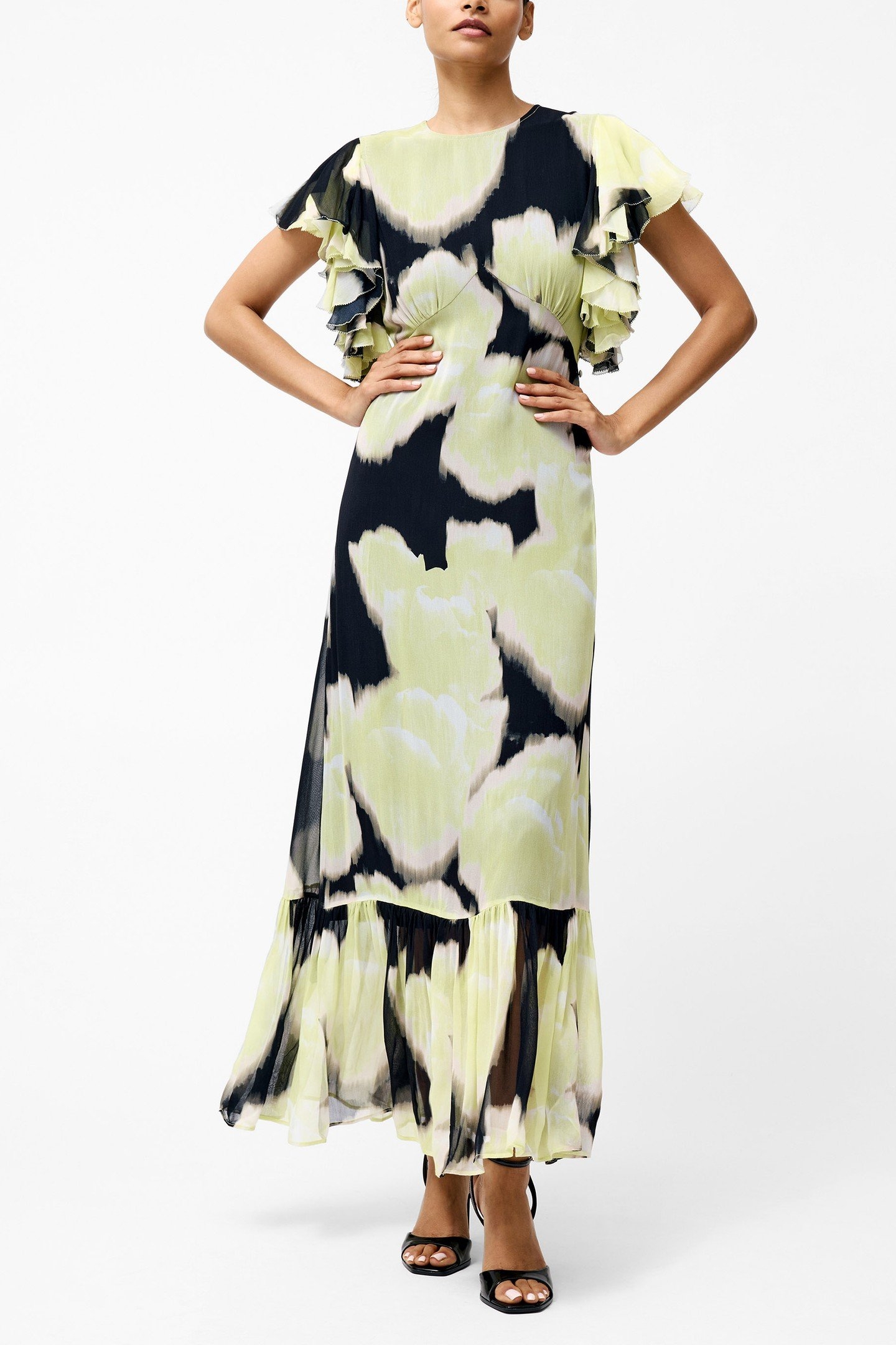 NATALIE EMINA CHIFFON MAXI DRS LIGHT LIME GREEN MUL 2