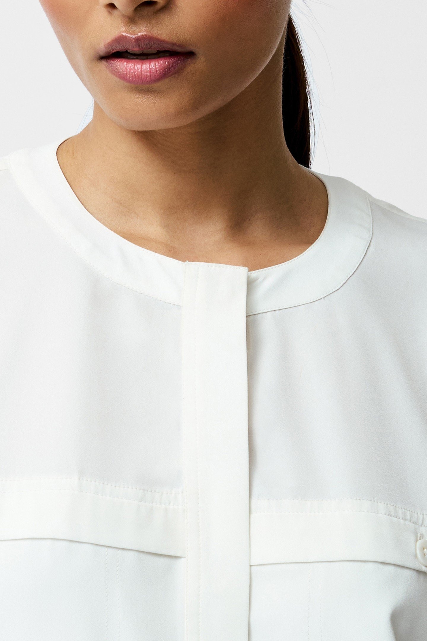 CAPRIANA CREPE CAP SLEEVE TOP SUMMER WHITE 4
