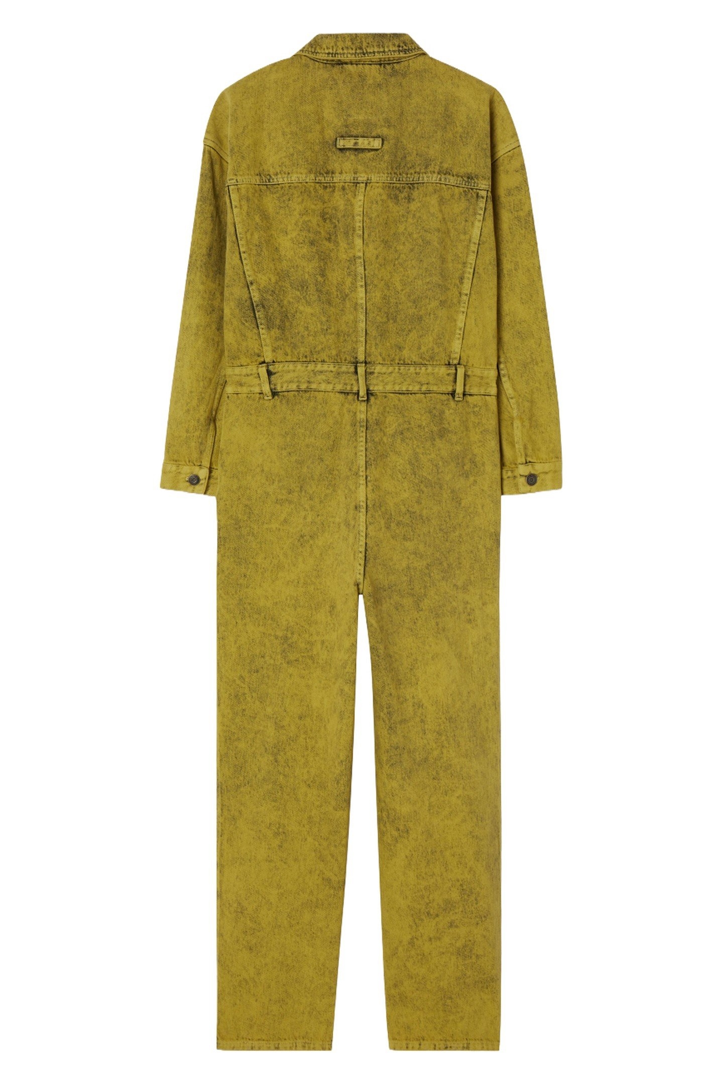 MILESTONE JUMPSUIT WITH SHIRT COLLAR YELLOW OVERDYE 3