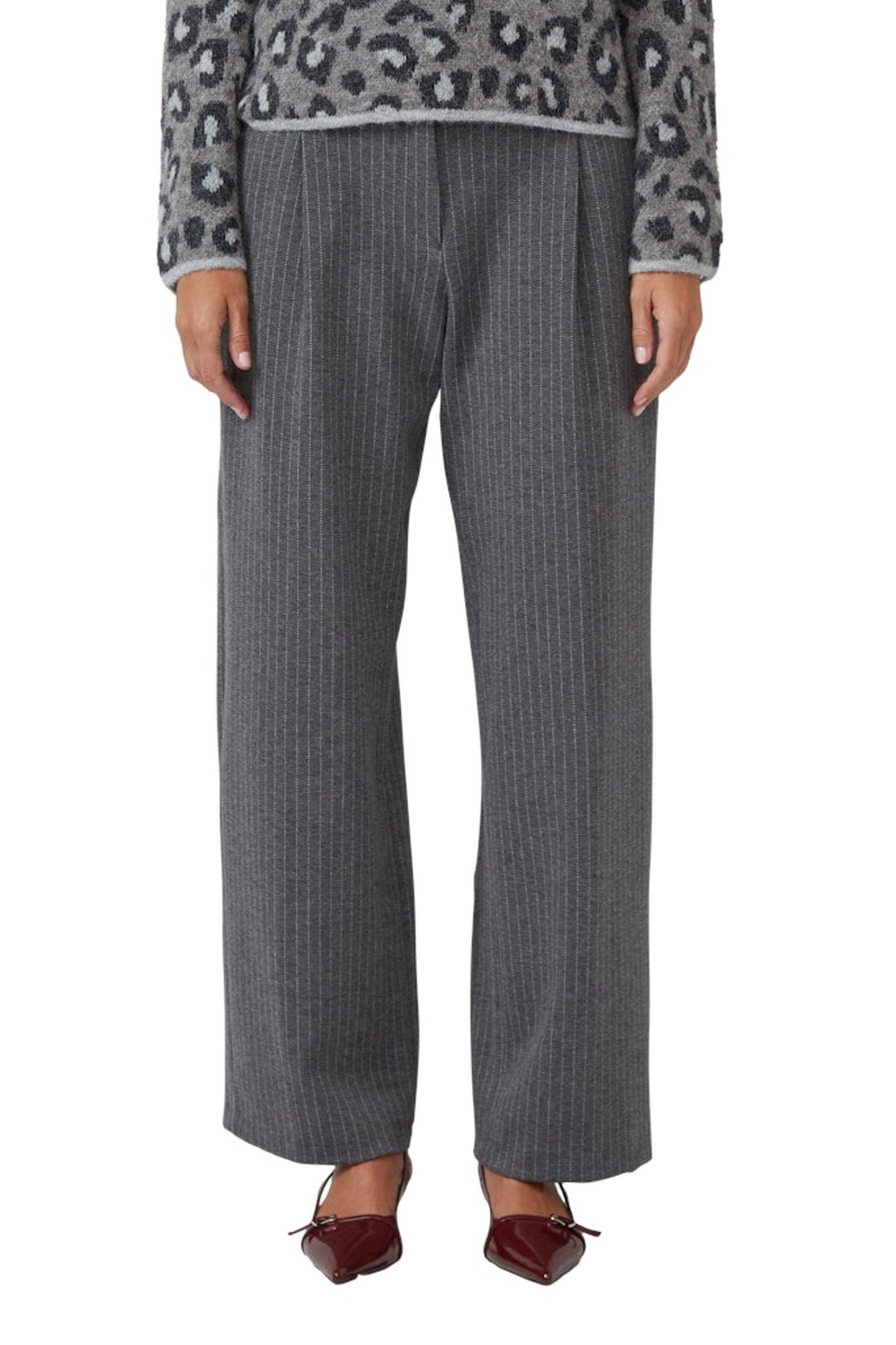 S.OLIVER PANTS GREY/BLACK 2