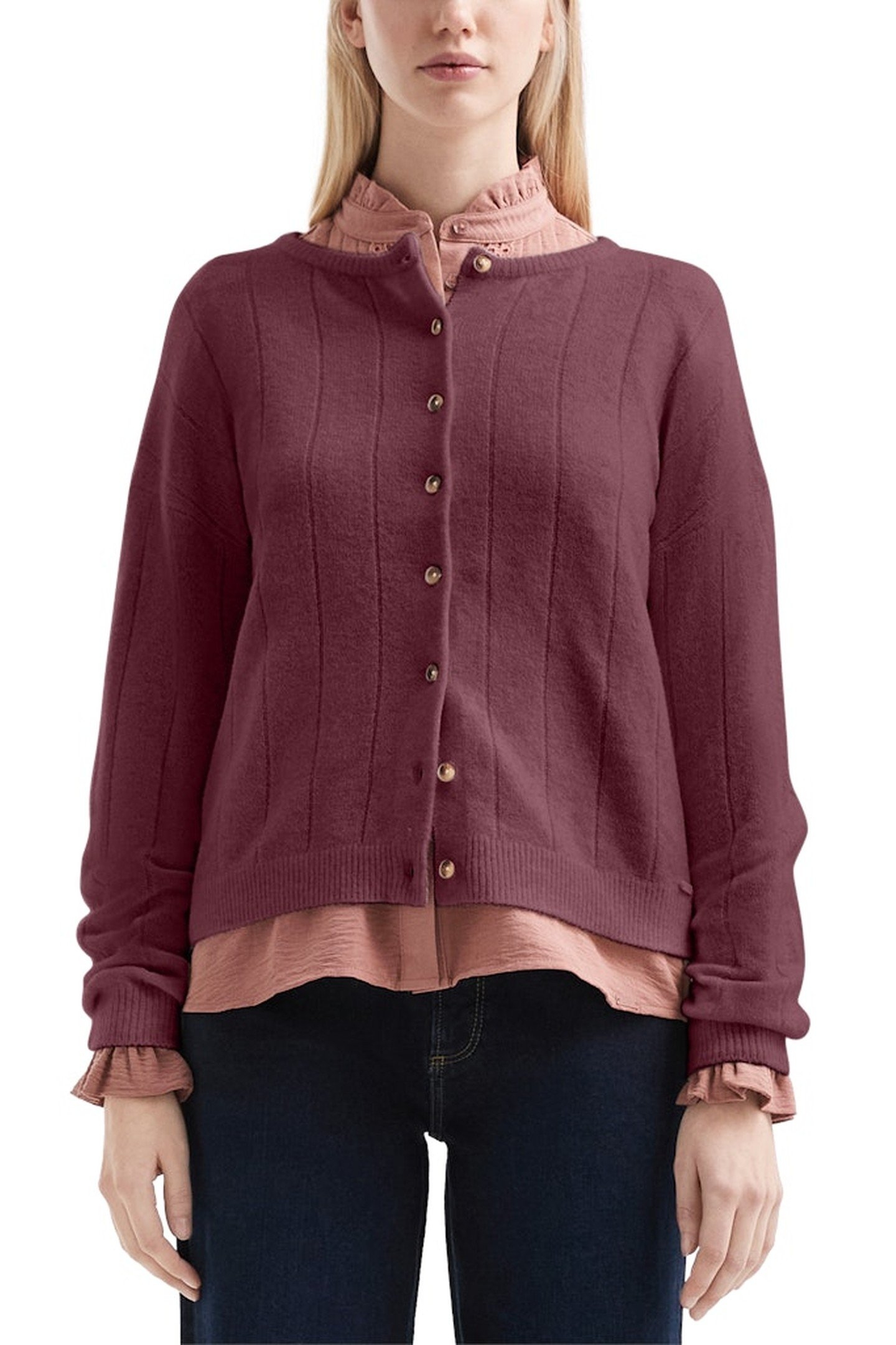 S.OLIVER-QS CARDIGAN BURGUNDY 2