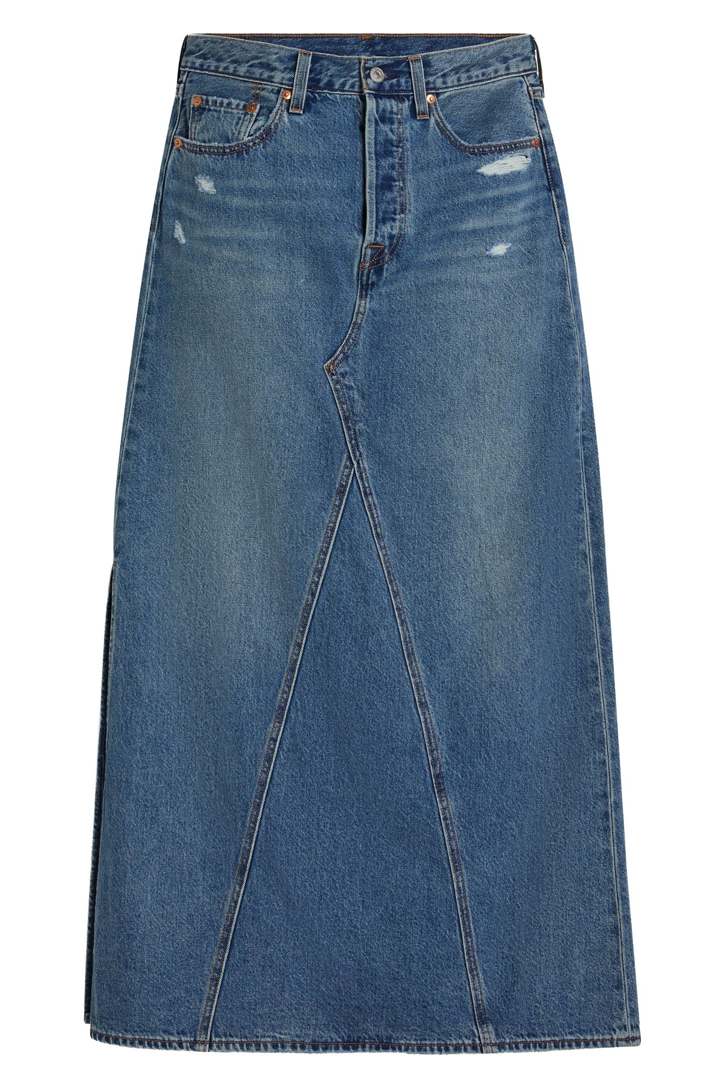 LONG ICON SKIRT MED INDIGO 5