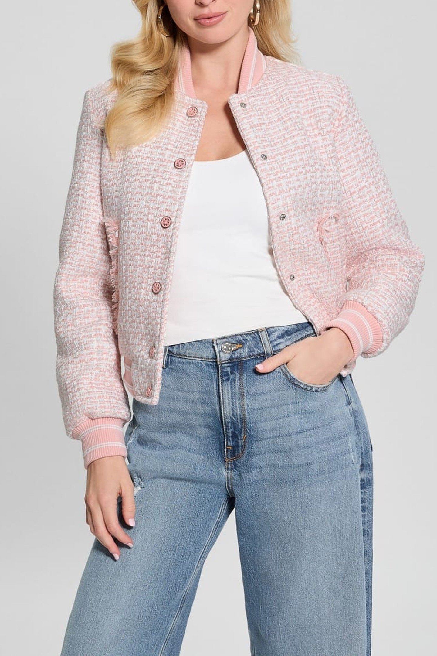 NEW GLORIA TWEED BOM LOW KEY PINK MULTI 7