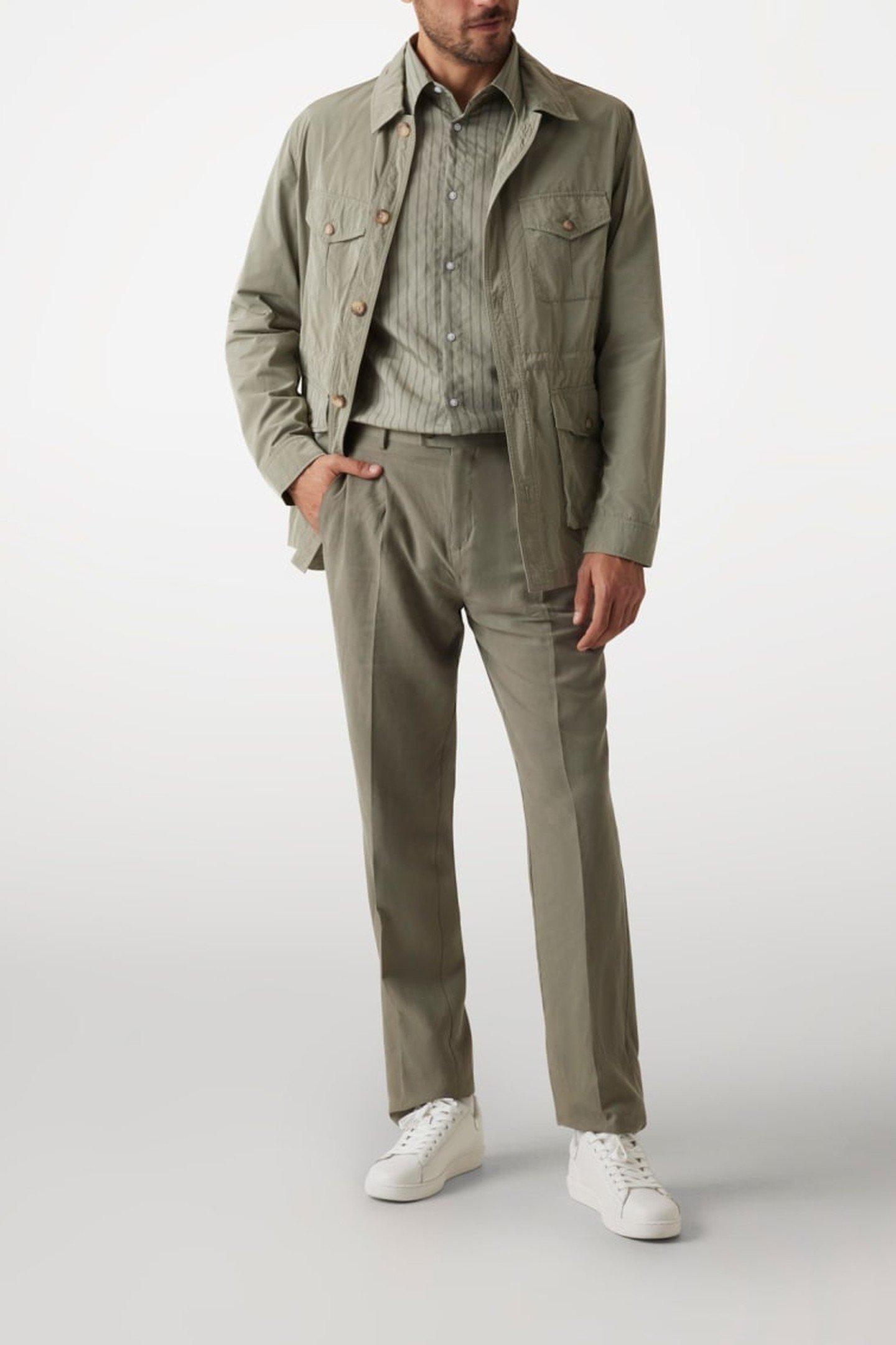 JOE IT COLLAR NOTCHE MOSSY GREEN & BLK ST 1