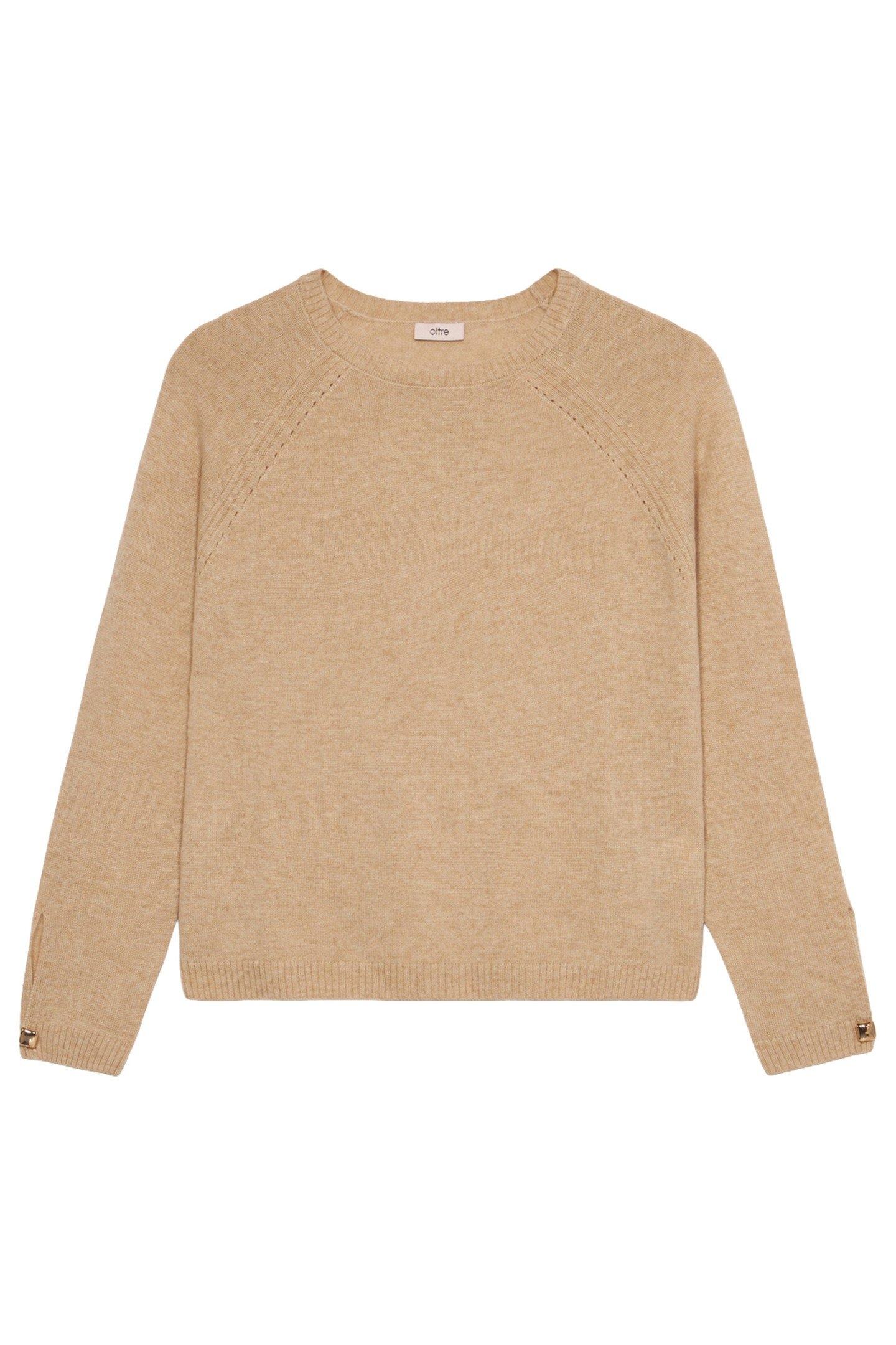 CASHMERE BLEND CREW-NECK SWEATER BEIGE 3