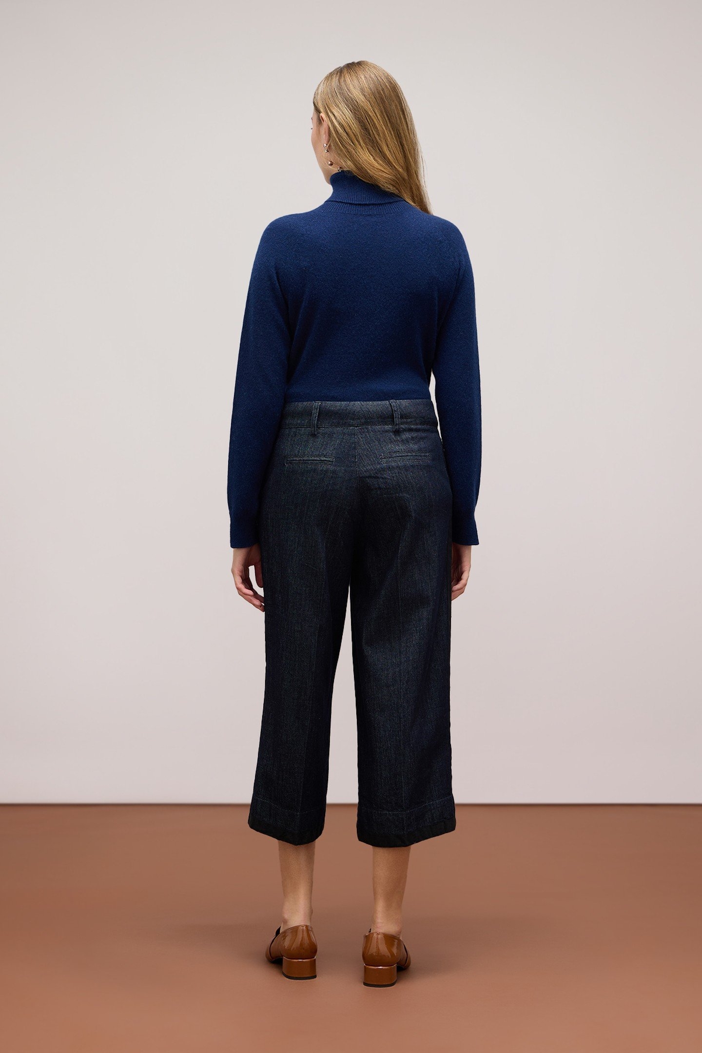 CROPPED WIDE-LEG JEANS BLUE 1