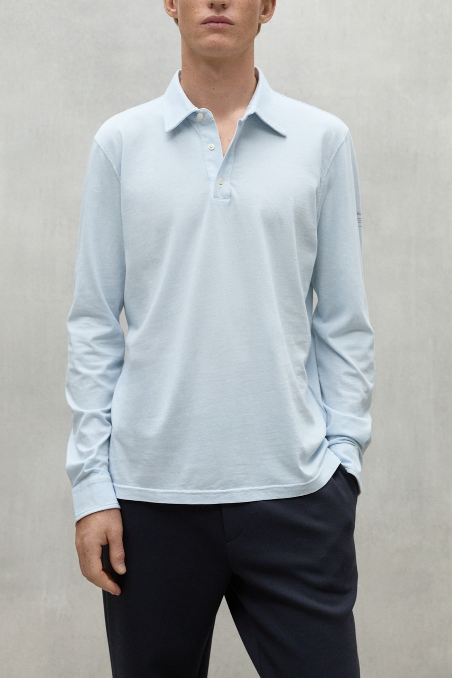 MATIASALF LONG SLEEVE POLO SKY BLUE 2