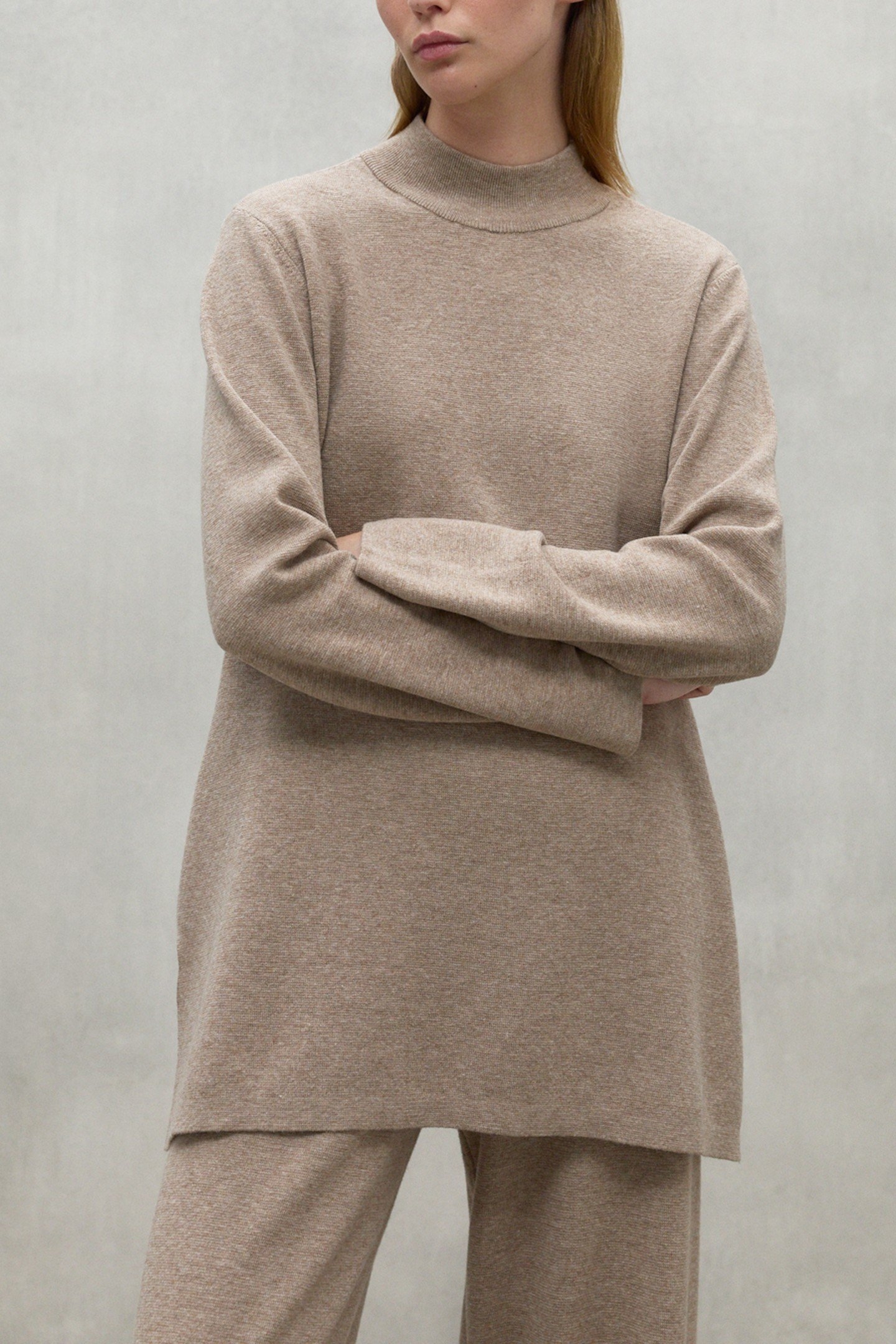 PALNAALF KNIT DARK SAND MELANGE 2