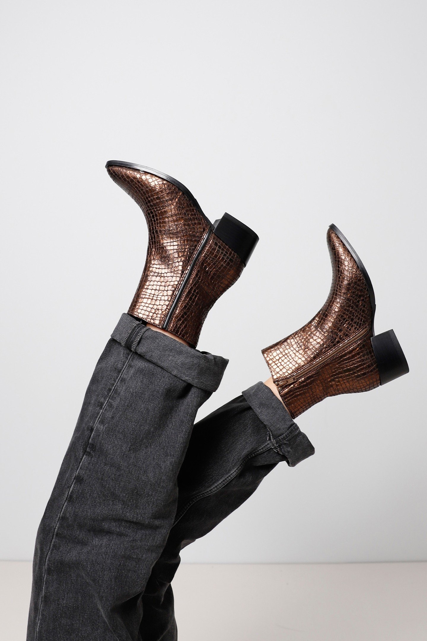 ROSE BAKER ANKLE BOOTS BRONZE 3