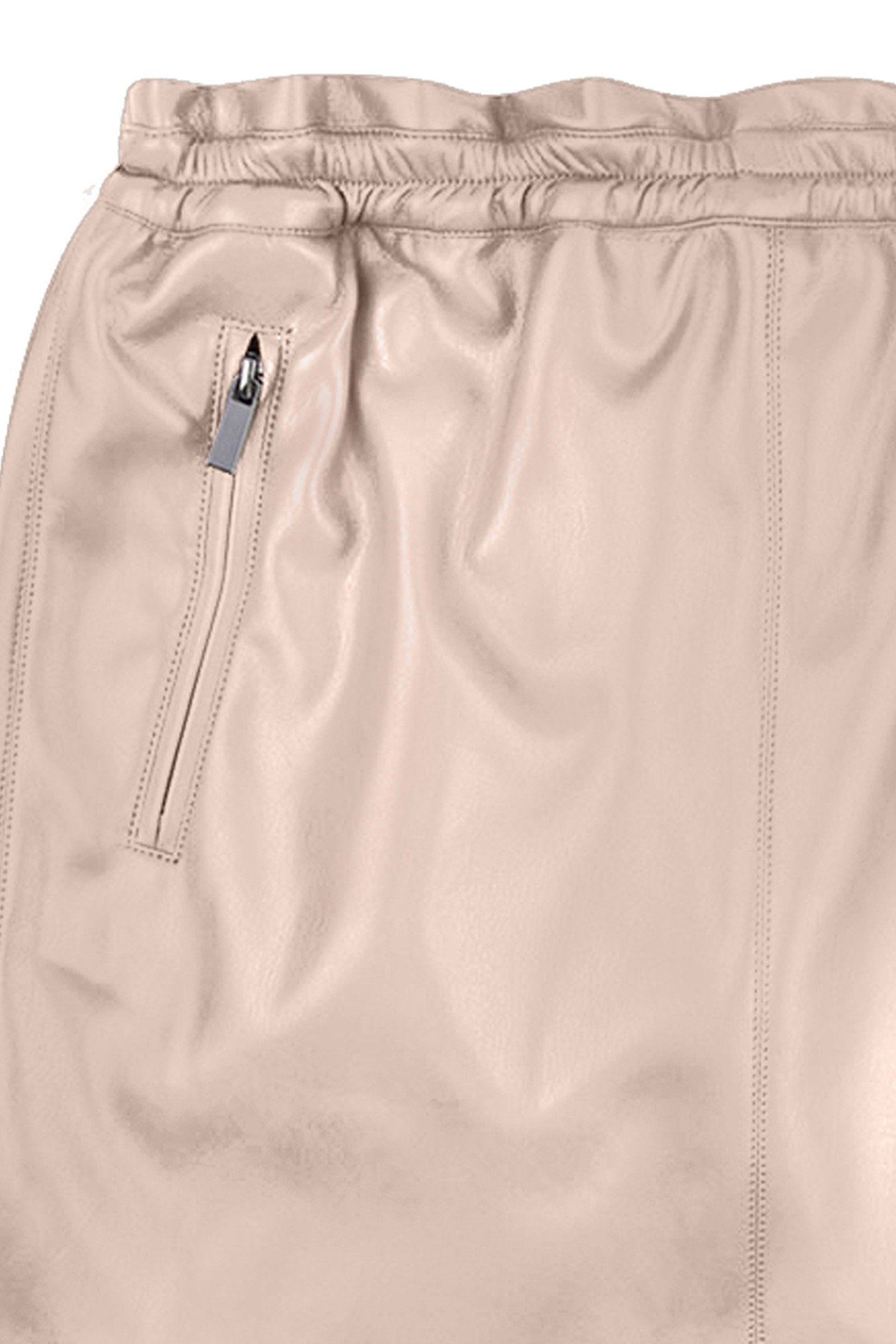 SKIRT JOGGER ZIPPER SHORT PU BISCUIT 3