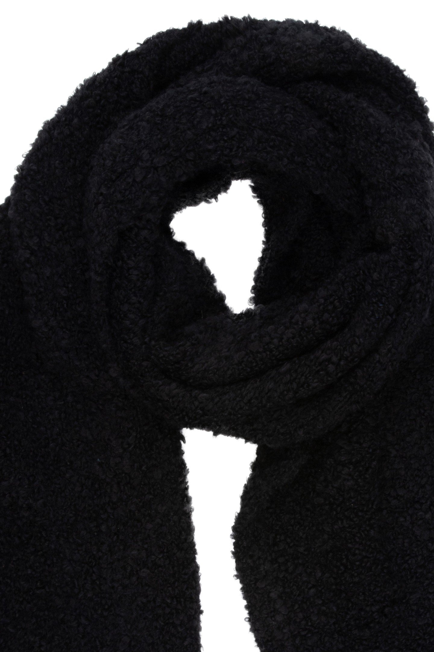 SCARF BOUCLE KNIT BLACK 2