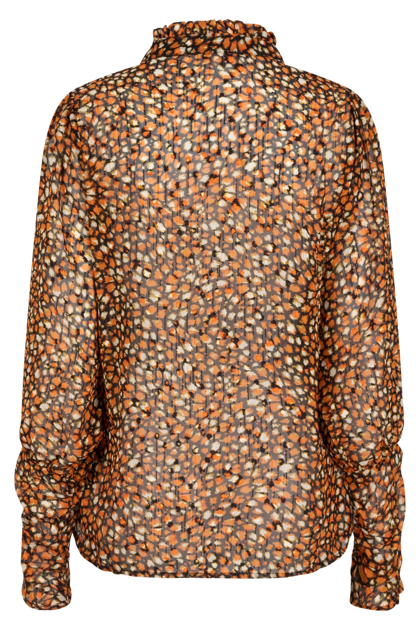 BLOUSE GATHERED CUFFS WILD SKINS PRINT 5