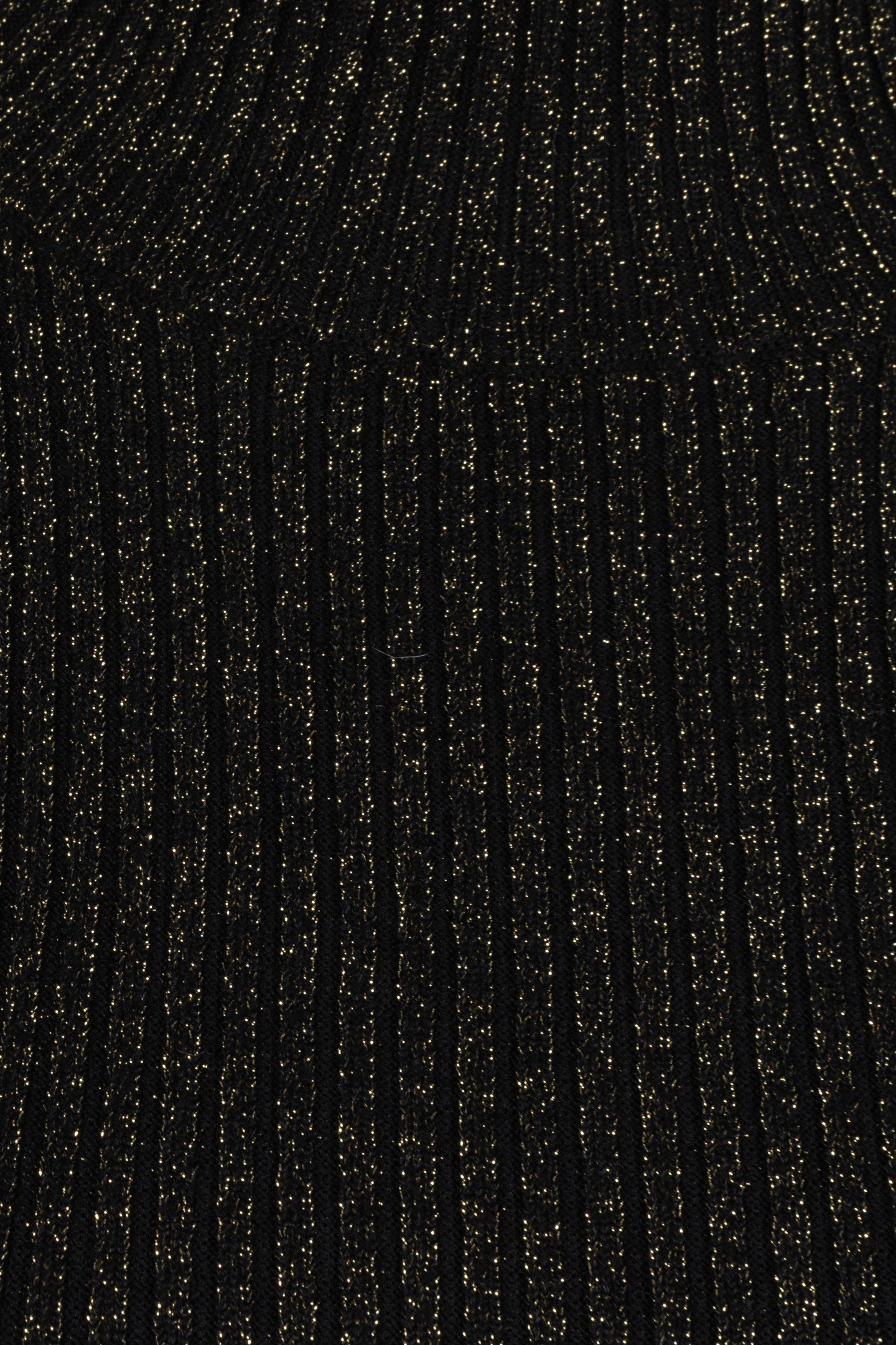 SWEATER RIB LUREX BLACK / GOLD 7