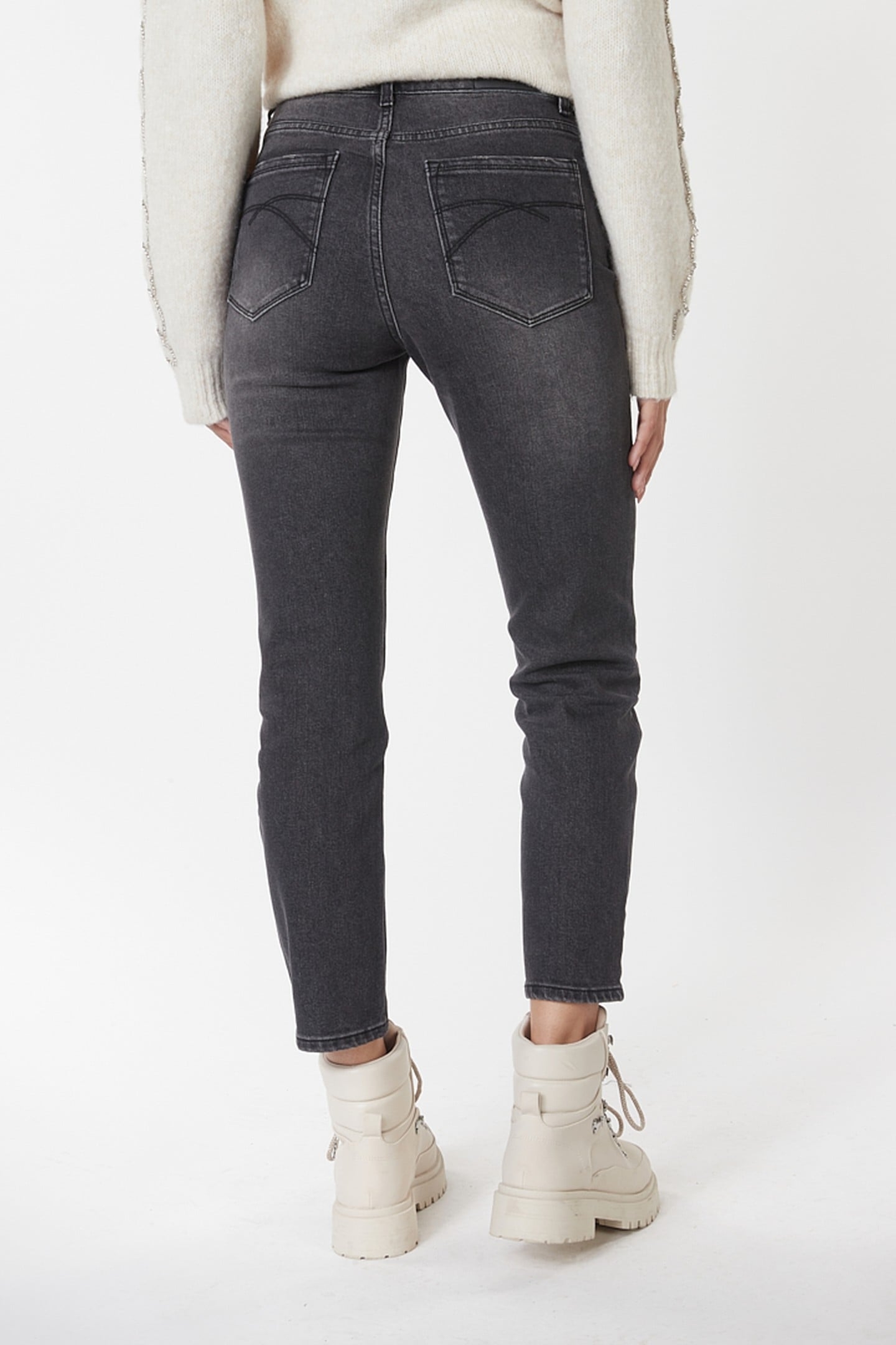 TROUSERS VINTAGE HIGH WAIST JEANS BLACK 3