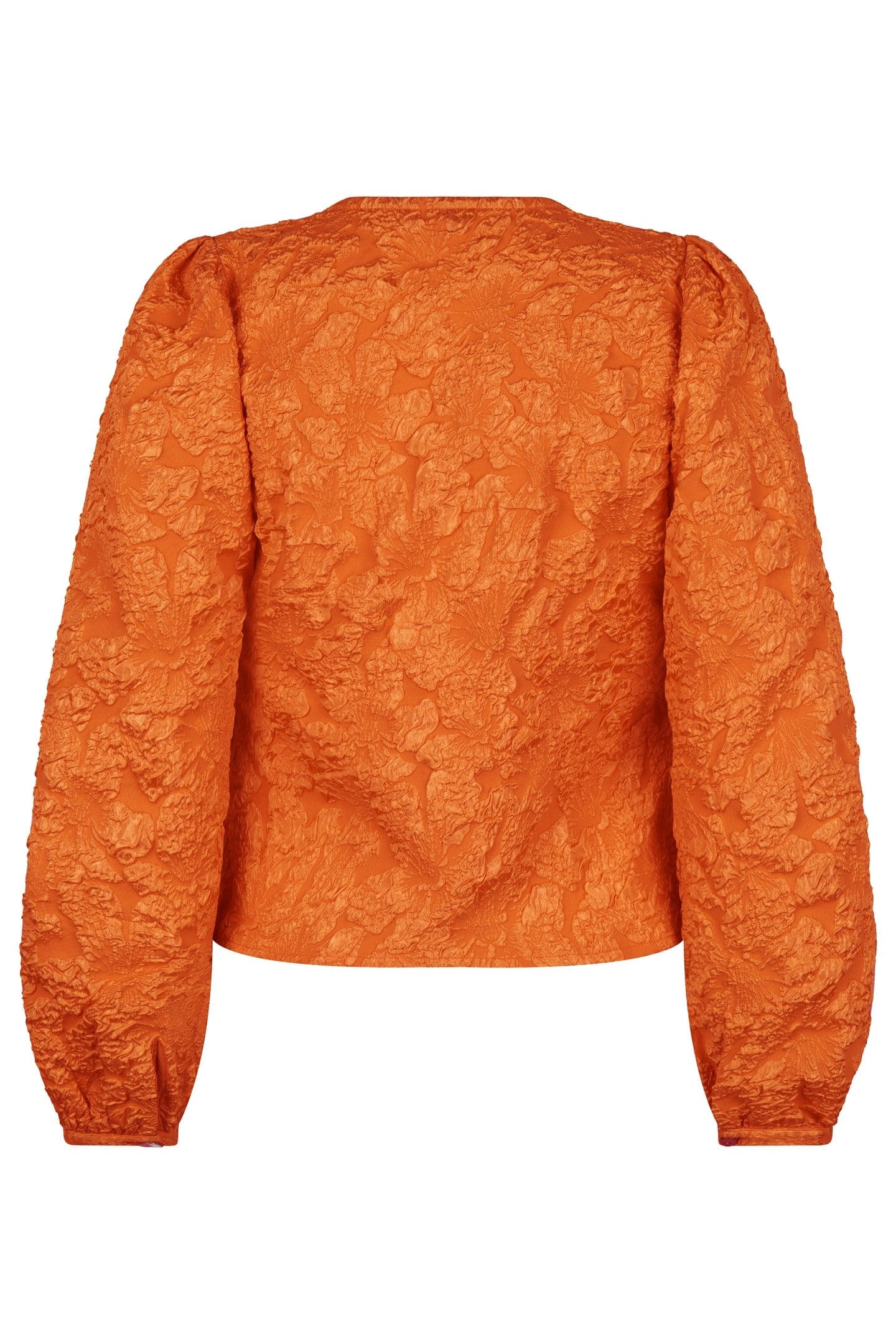 BLOUSE FANCY FLOWER JACQUARD PUMPKIN 2