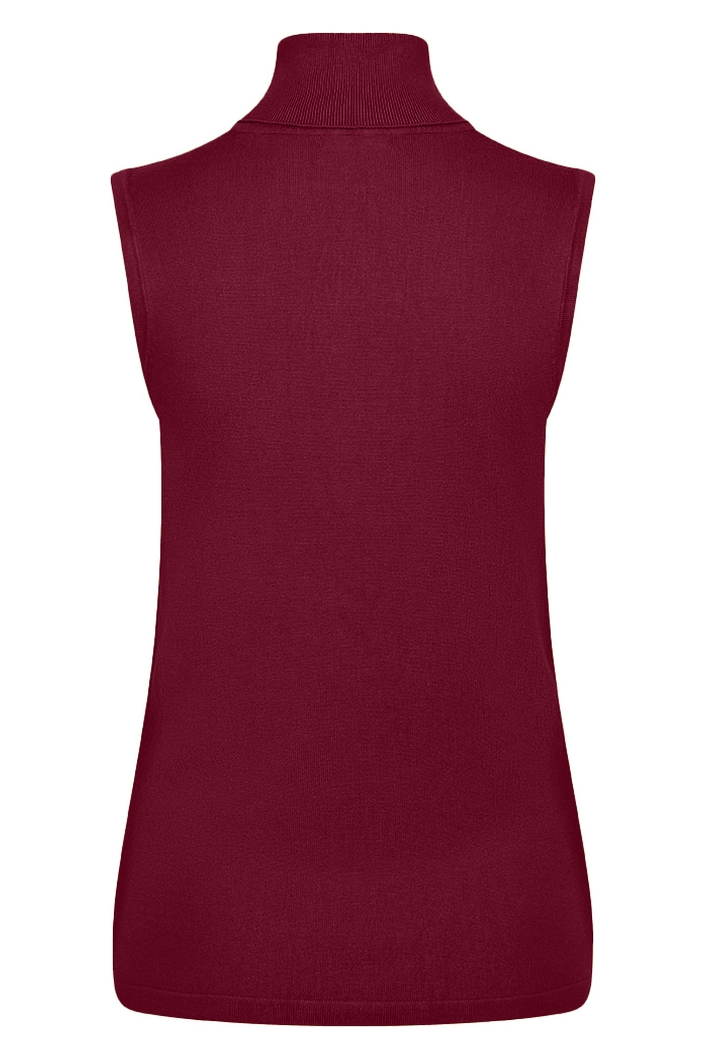 SWEATER SLV/LSS COL BASIC KNIT WINE RED 2