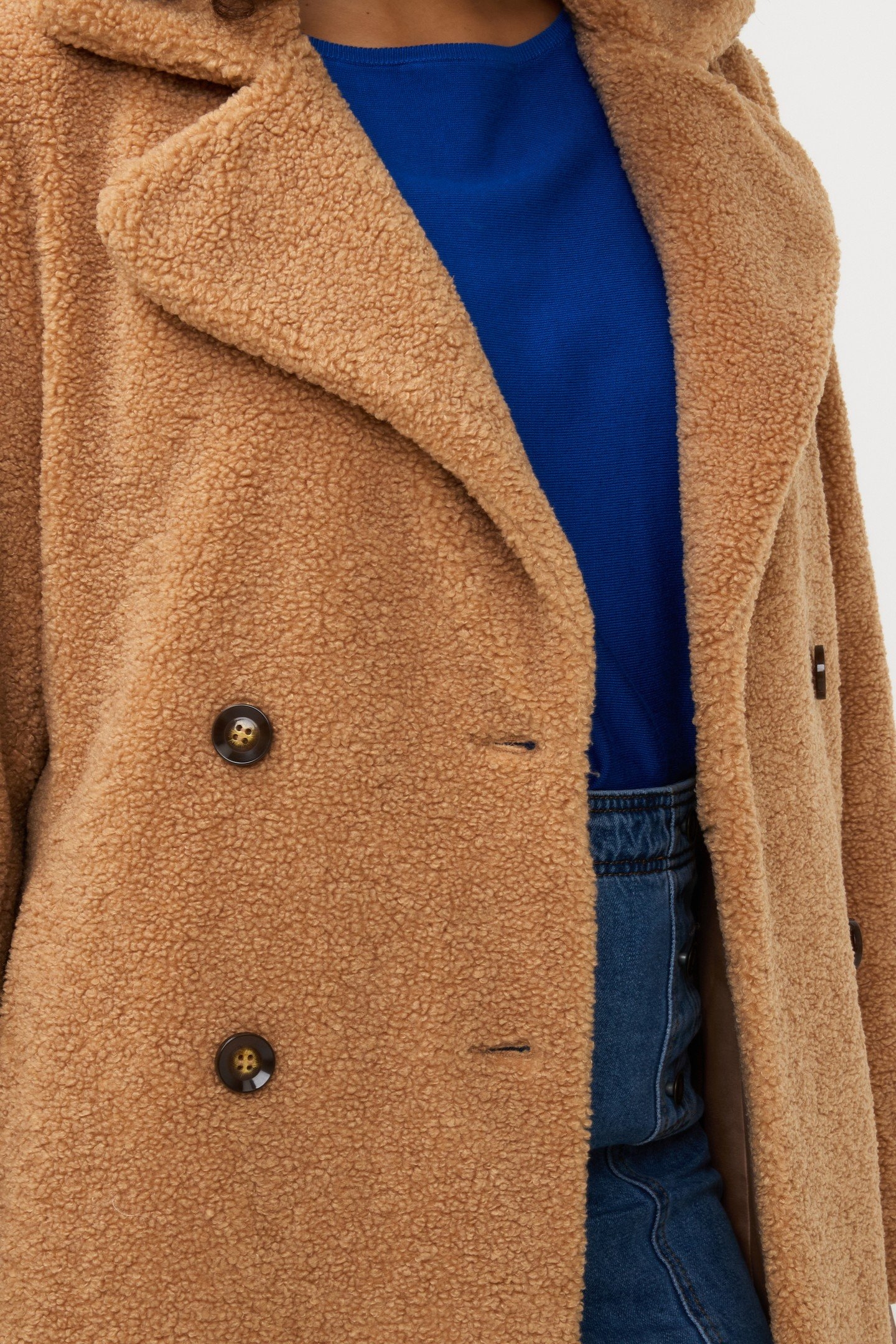 COAT LONG BOUCLE CAMEL 7