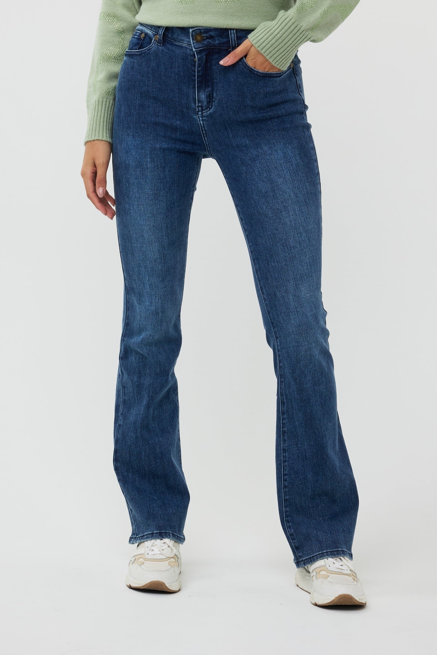 TROUSERS JEANS STRETCH FLARE JEANS BLUE 2