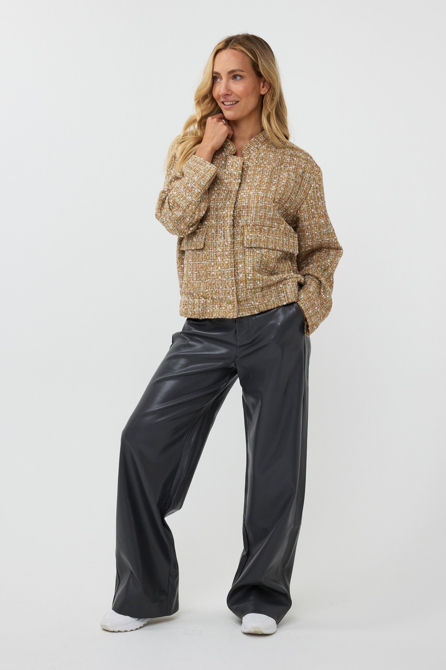 JACKET BOMBER TWEED GOLD 2