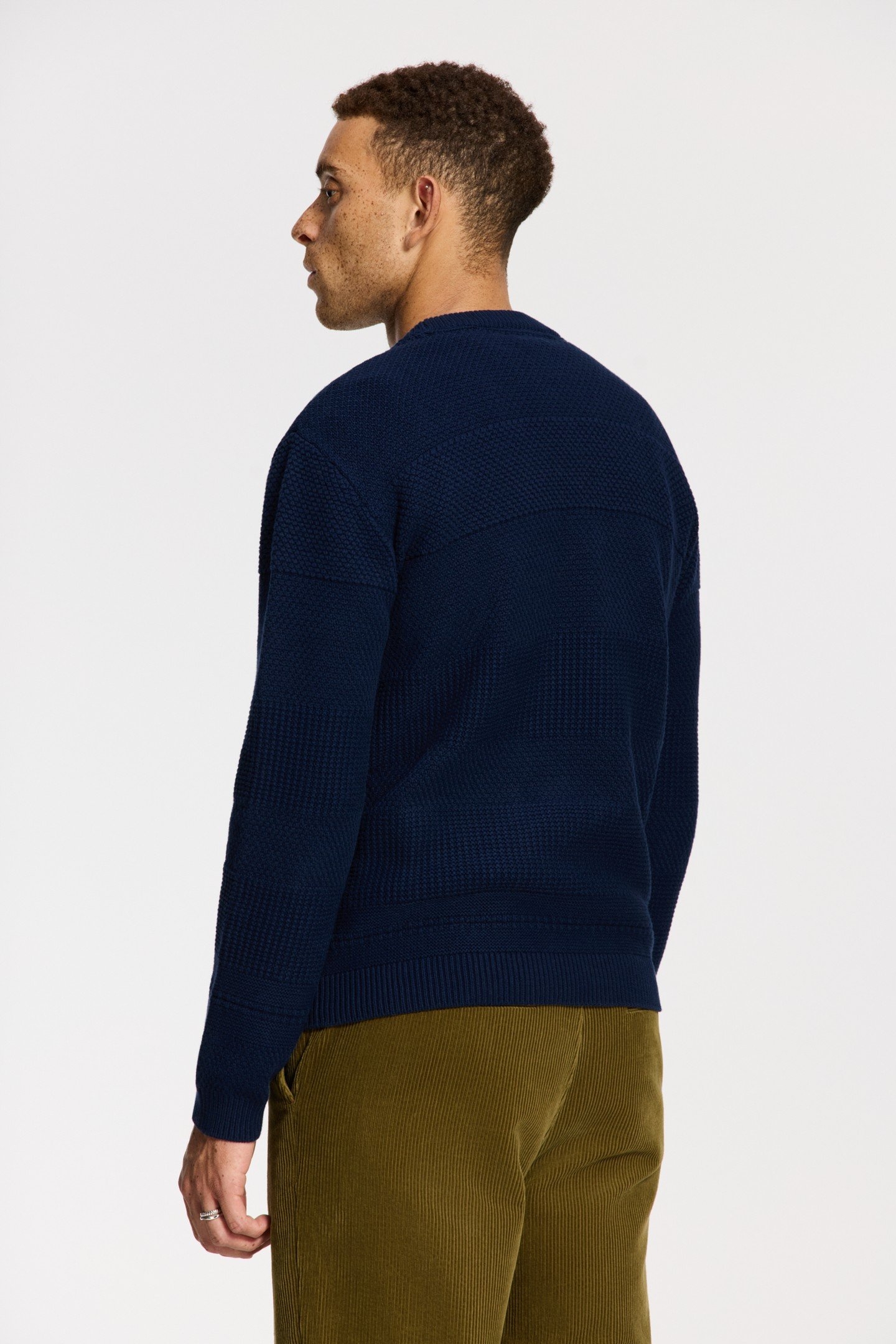 PERRY REGULAR FIT STRUCTURED PULLOVER BLUE DARK NAVY 3