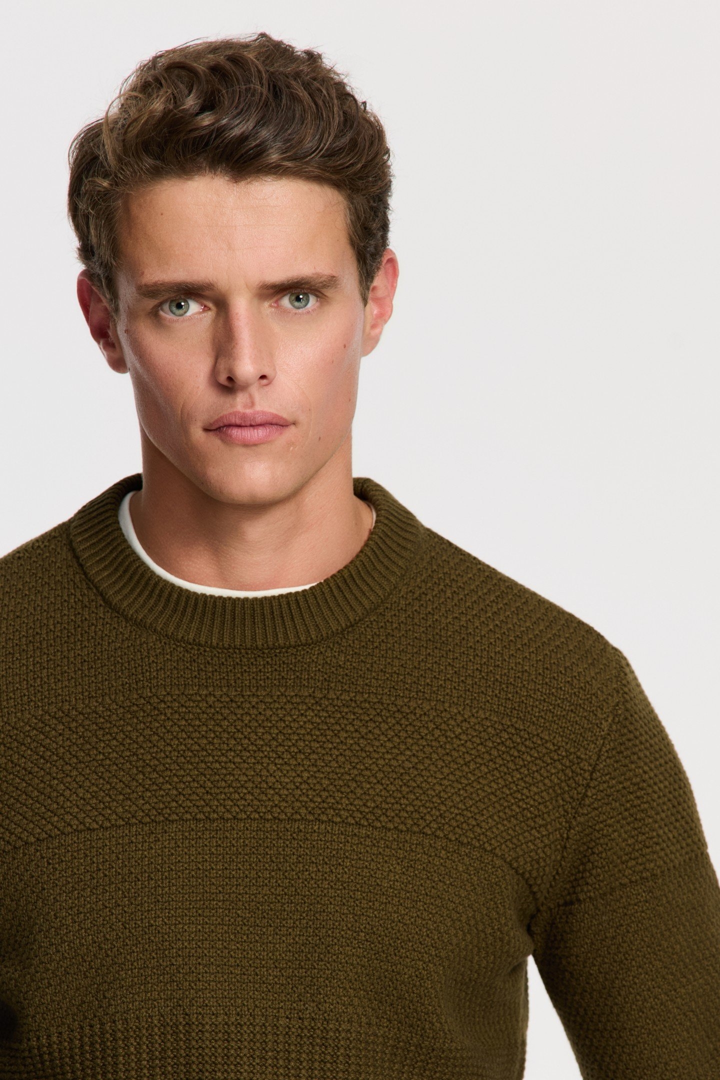 PERRY REGULAR FIT STRUCTURED PULLOVER GREEN OLIVE 2