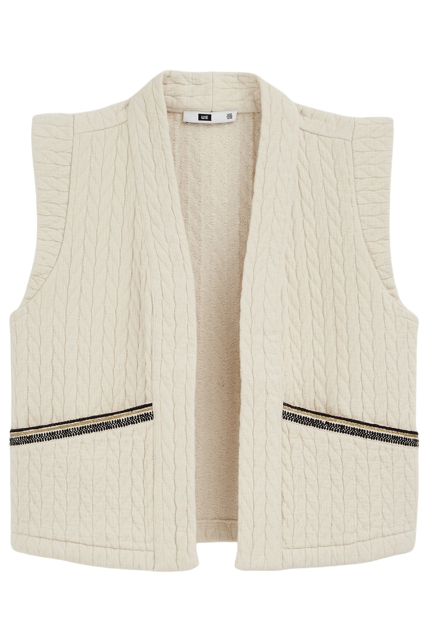 GIRLS GILET WHITE 2