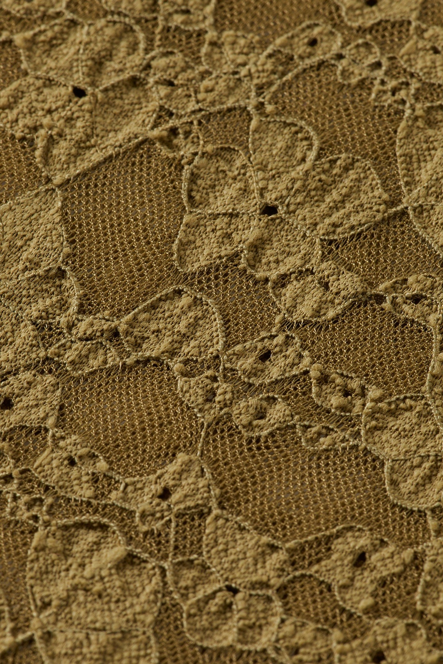 FLORAL LACE LS T-SHIRT WASHED MILITARY 2