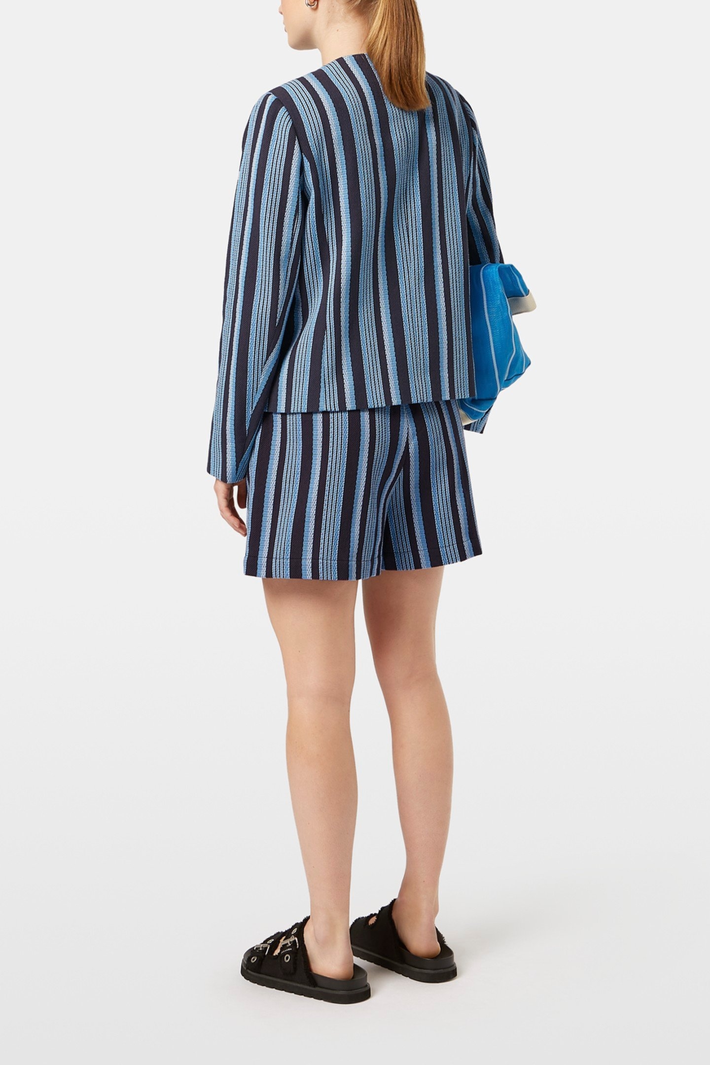 TEXTURED STRIPE CASUAL BLAZER LUNAR PIER STRIPE 3