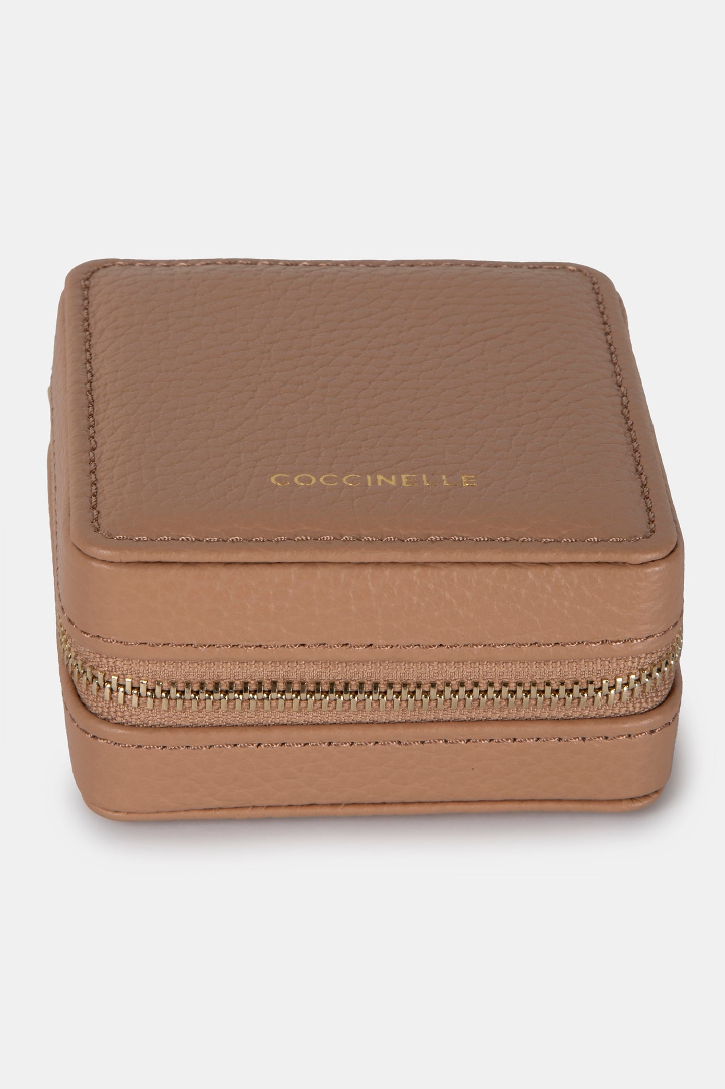 LEATHER JEWELLERY BOX IN BEIGE 1