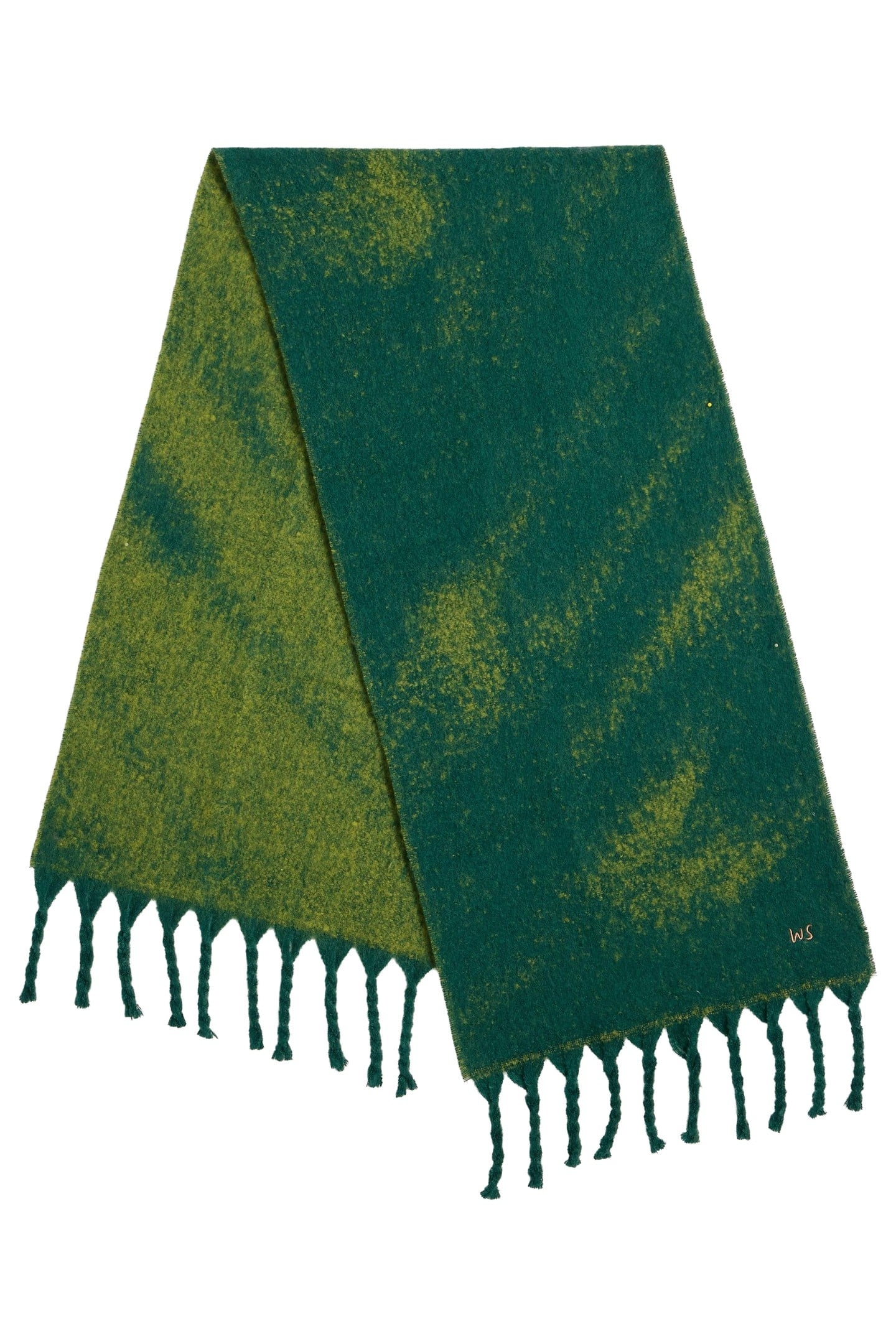 BENNY BRUSHED SCARF GREEN MULTI 1