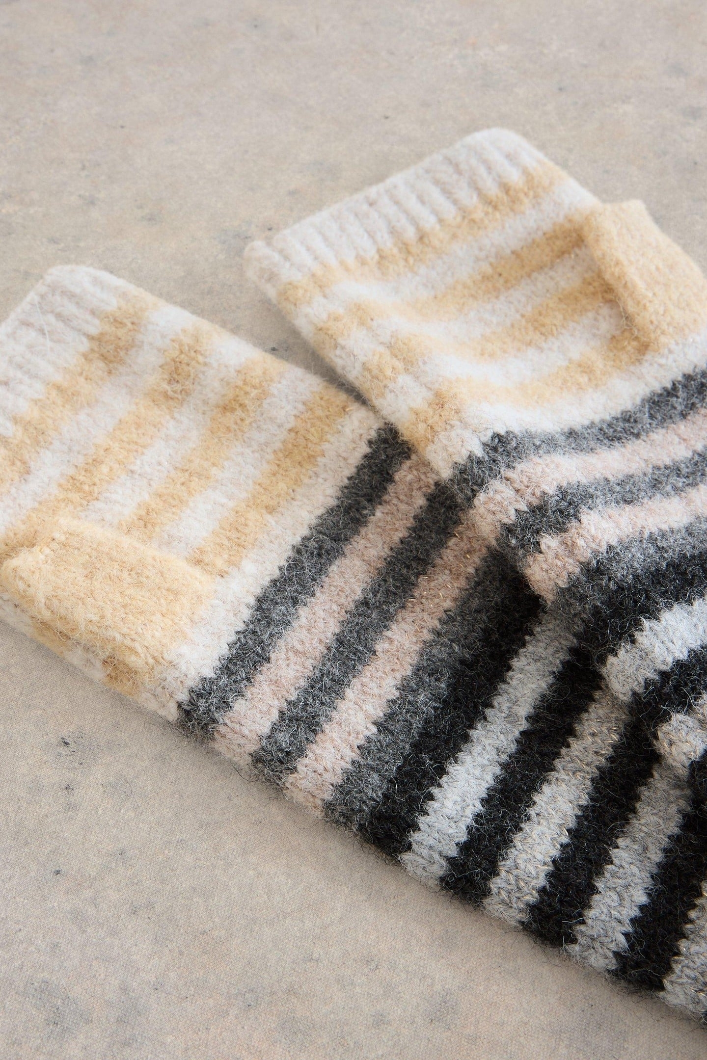 STRIPED ARM WARMER NATURAL MULTI 3