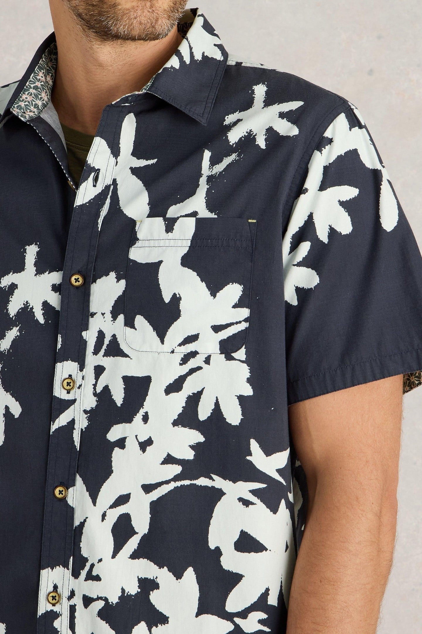 BLOSSOM SS PRINTED SHIRT NAVY PRINT 6