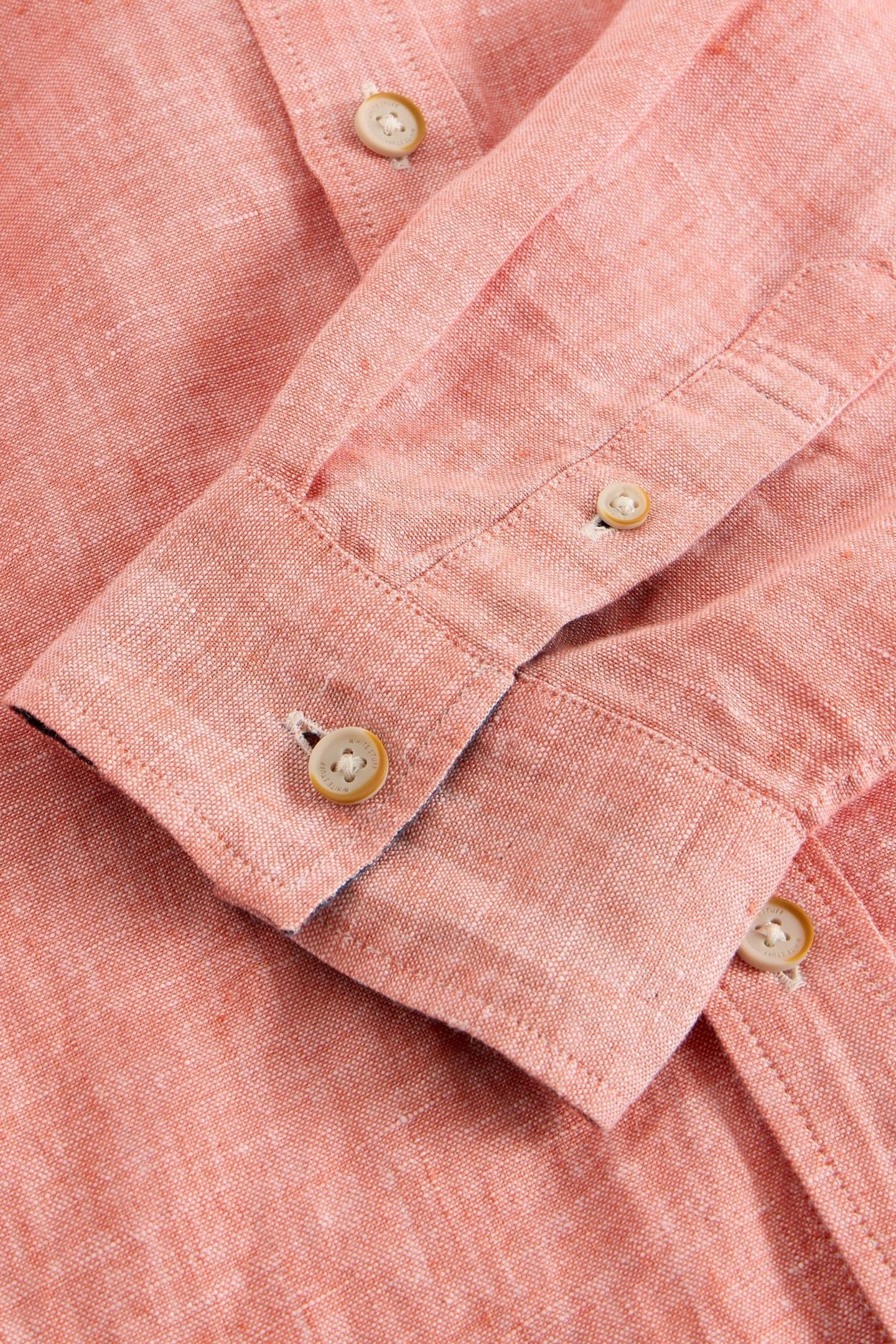 KESWICK LS LINEN SHIRT MID PINK 5